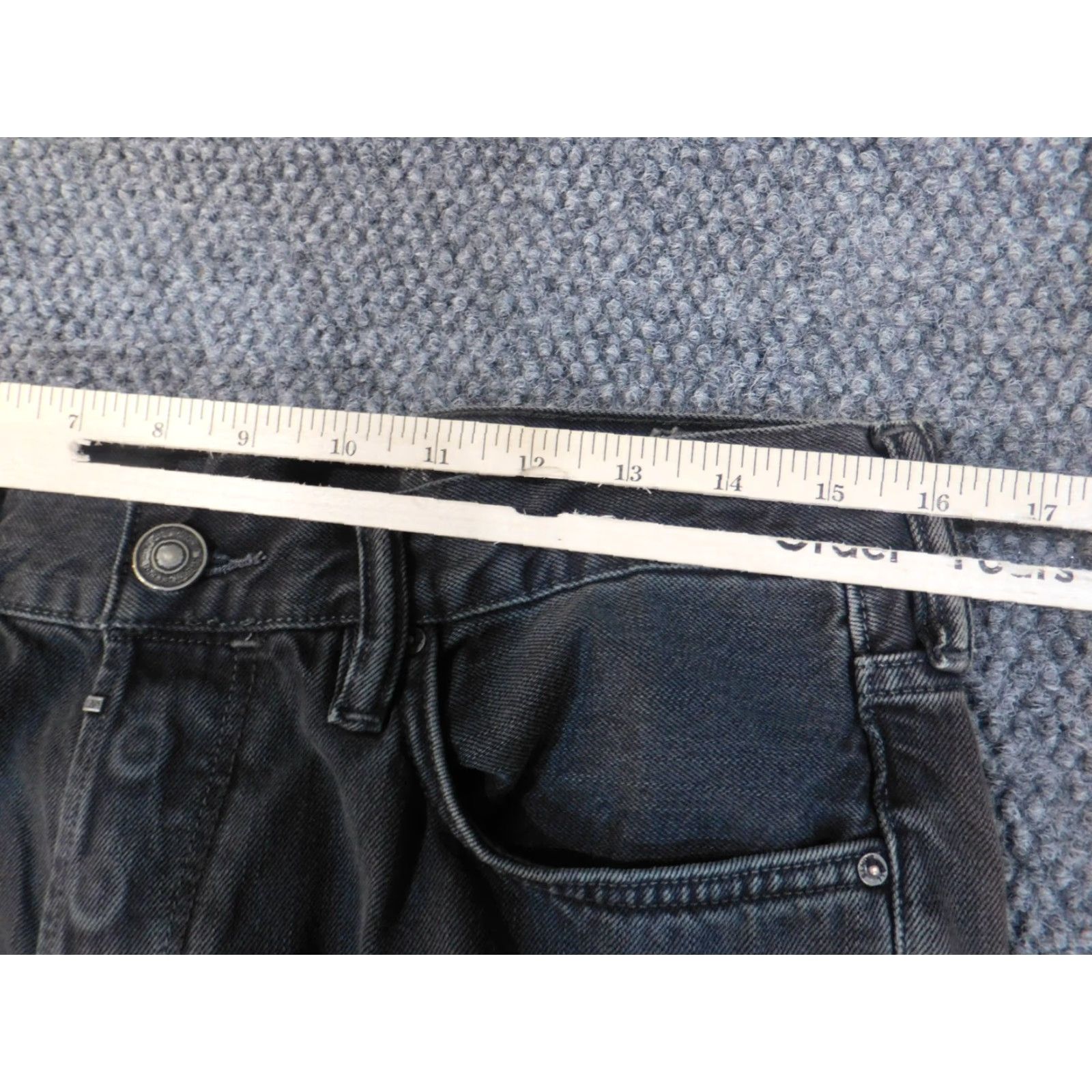 Allsaints AllSaints Jeans Men 32x30 Gray Denim Straight Middle Rise 30 Inseam Classic Fit Cowboy Pockets Zipper Closure Size US 32 / EU 48 - 4 Thumbnail