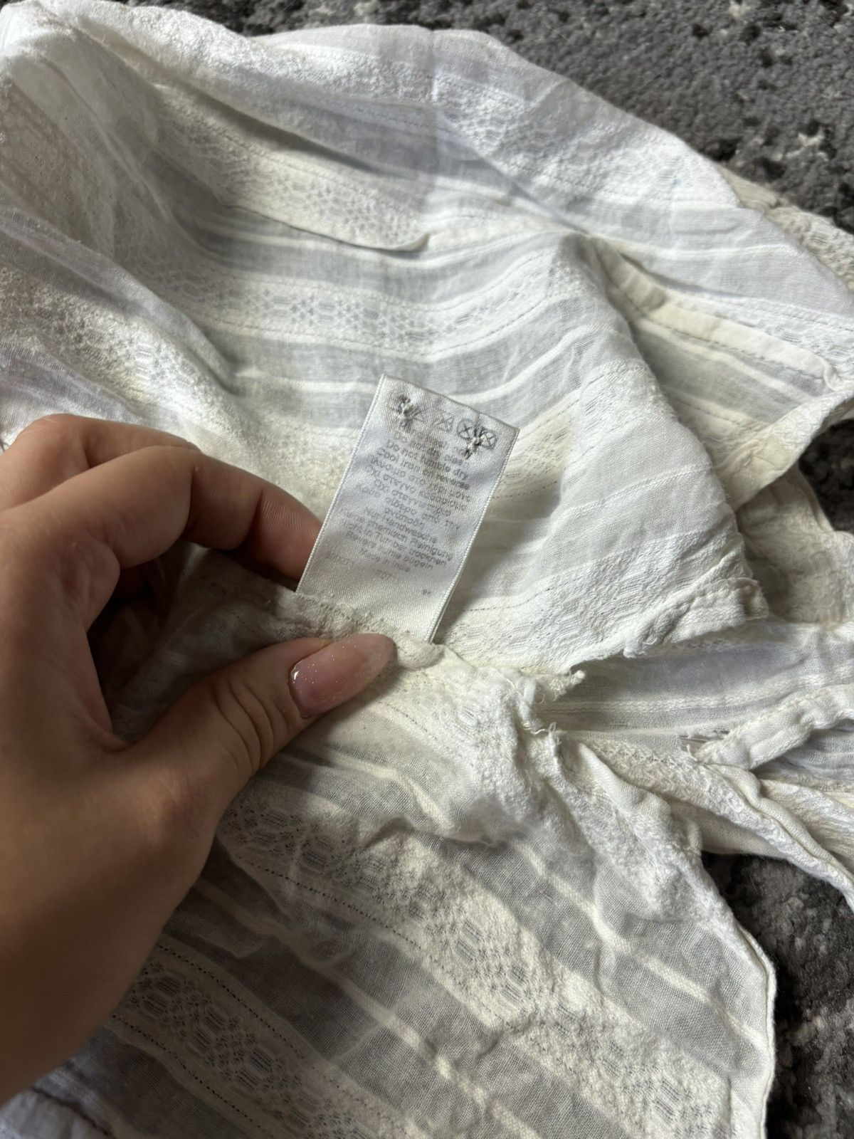 Designer × River Island × Vintage Vintage River Island antique cotton embroidered white blouse Size L / US 10 / IT 46 - 6 Thumbnail