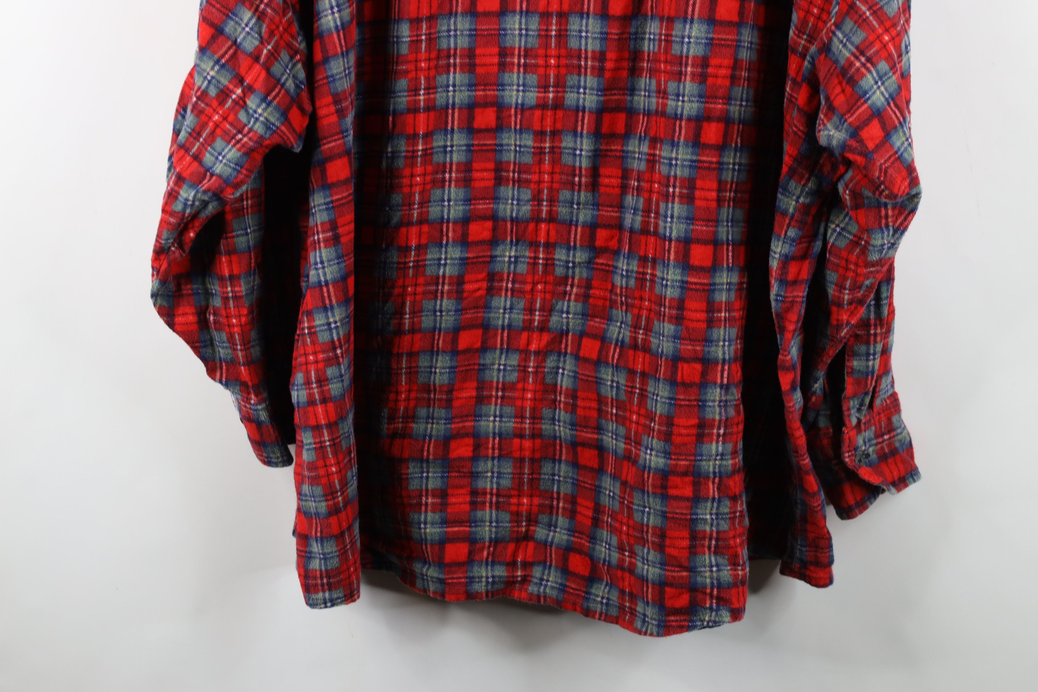 Dickies Vintage 70s Dickies Pocket Flannel Button Shirt Red Plaid Size US XXL / EU 58 / 5 - 11 Thumbnail