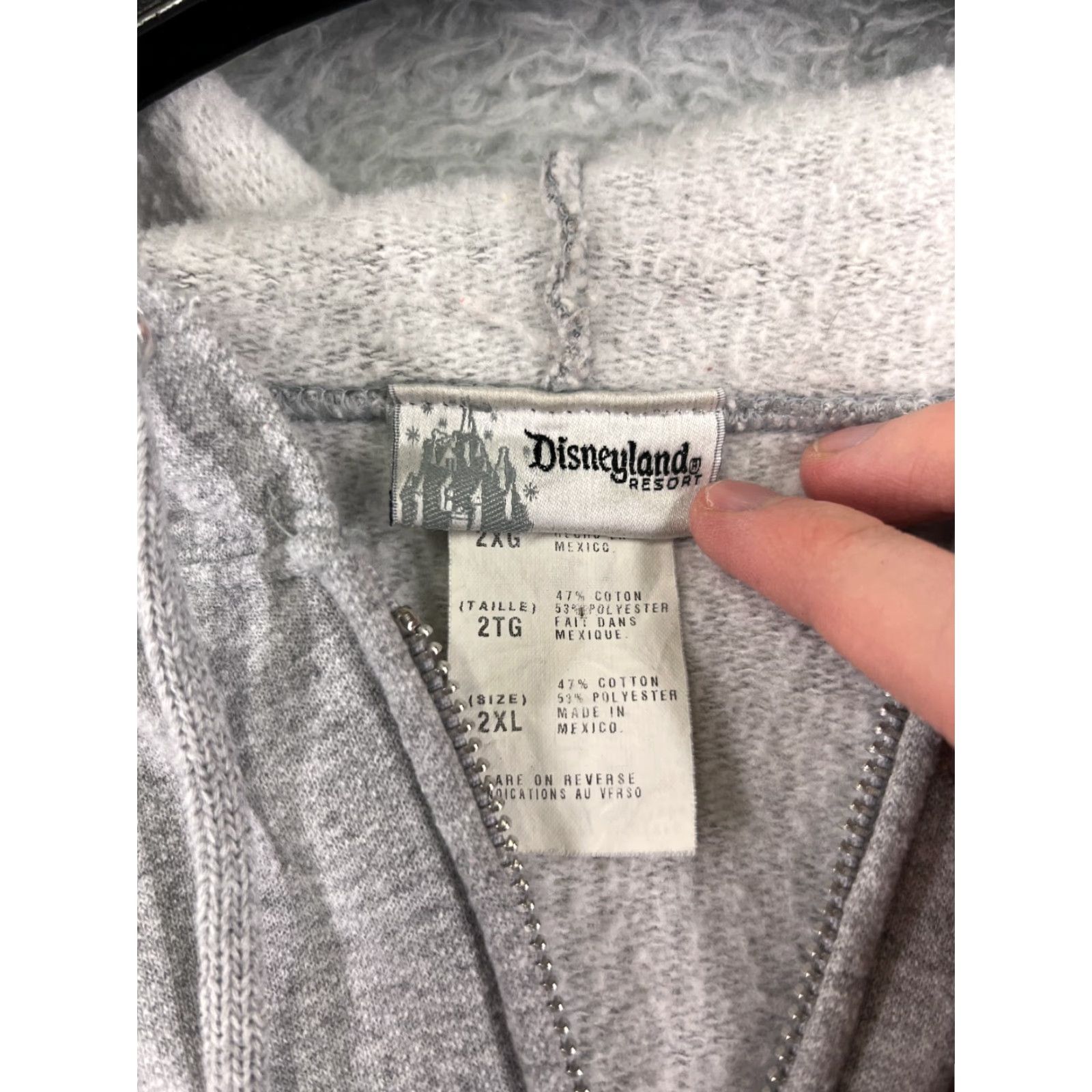 Disney Disney Hoodie Womens 2XL Gray Full Zip Pockets Mickey Donald Goofy Pluto Cartoon Logo Shirt History 2008 Resort Outdoors Mens Woman Girls Size XXL / US 16-18 / IT 52-54 - 3 Thumbnail