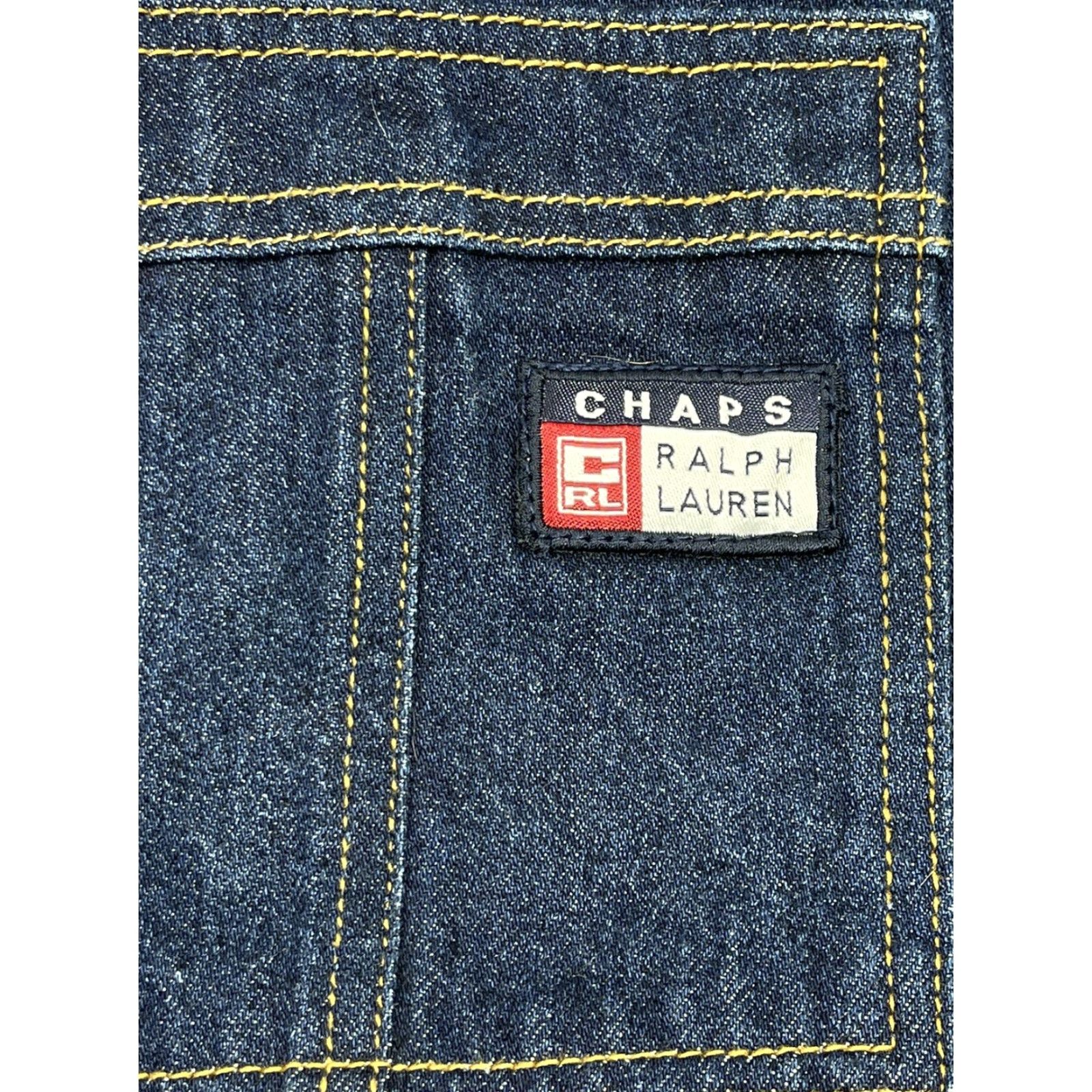 Chaps VINTAGE Chaps Ralph Lauren Denim Overalls Jeans 90s Blue Adult Large Regular Fit Size US 38 / EU 54 - 2 Thumbnail
