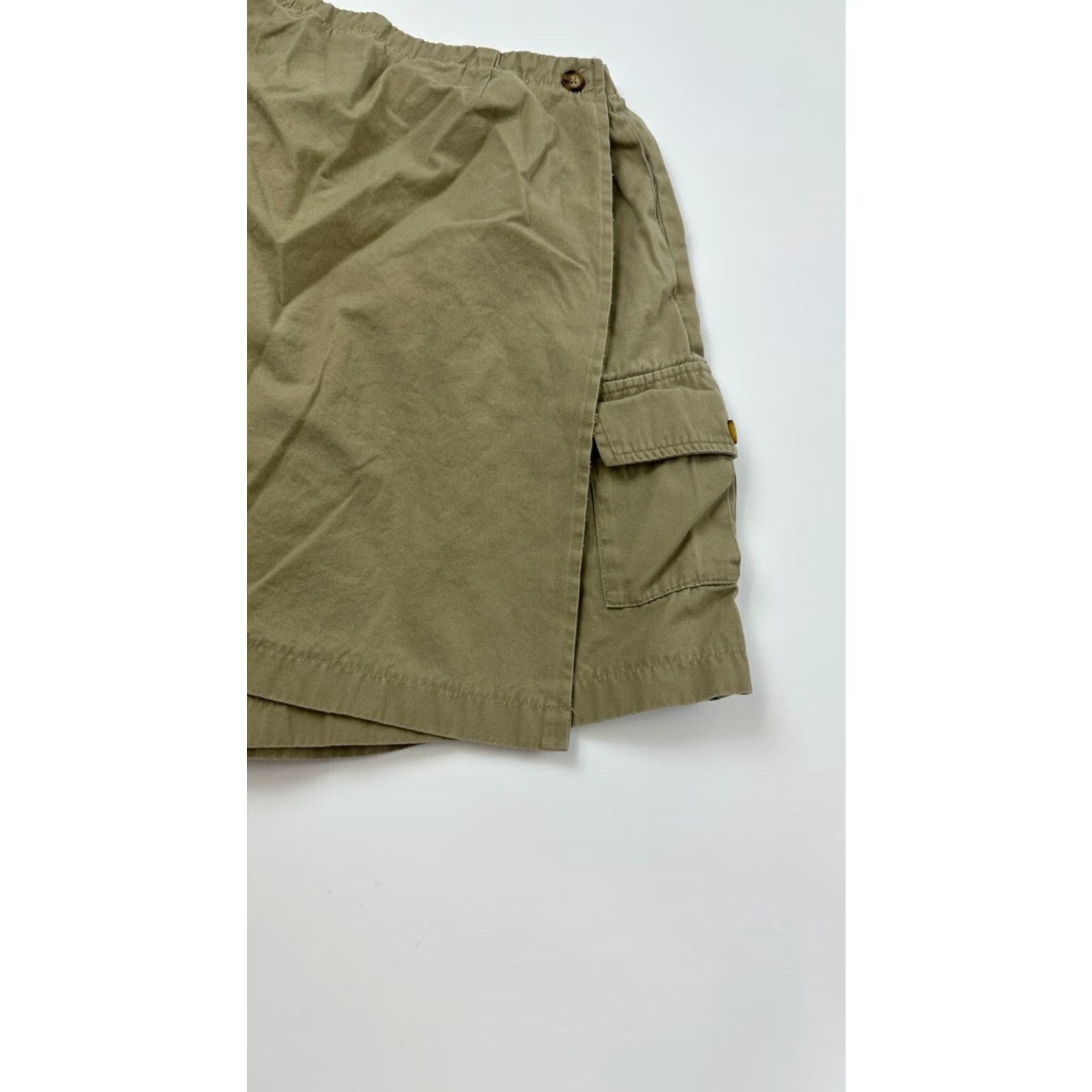 Orvis Orvis Women's Shorts 10 Olive Green Cotton Cargo Wrap High Rise Elastic Waist Outdoor Size 32" / US 10 / IT 46 - 3 Thumbnail