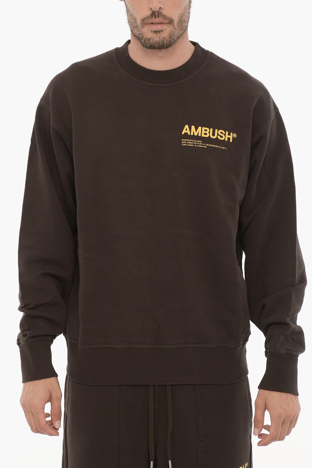 Ambush Design og1mm0925 Crewneck Sweatshirt in Brown Size US XXL / EU 58 / 5 - 1 Thumbnail