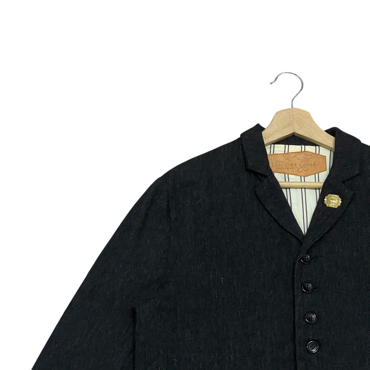 The Superior Labor Vintage The Superior Labor AW2008 Wool Leather Pocket Jacket Size US S / EU 44-46 / 1 - 6 Thumbnail