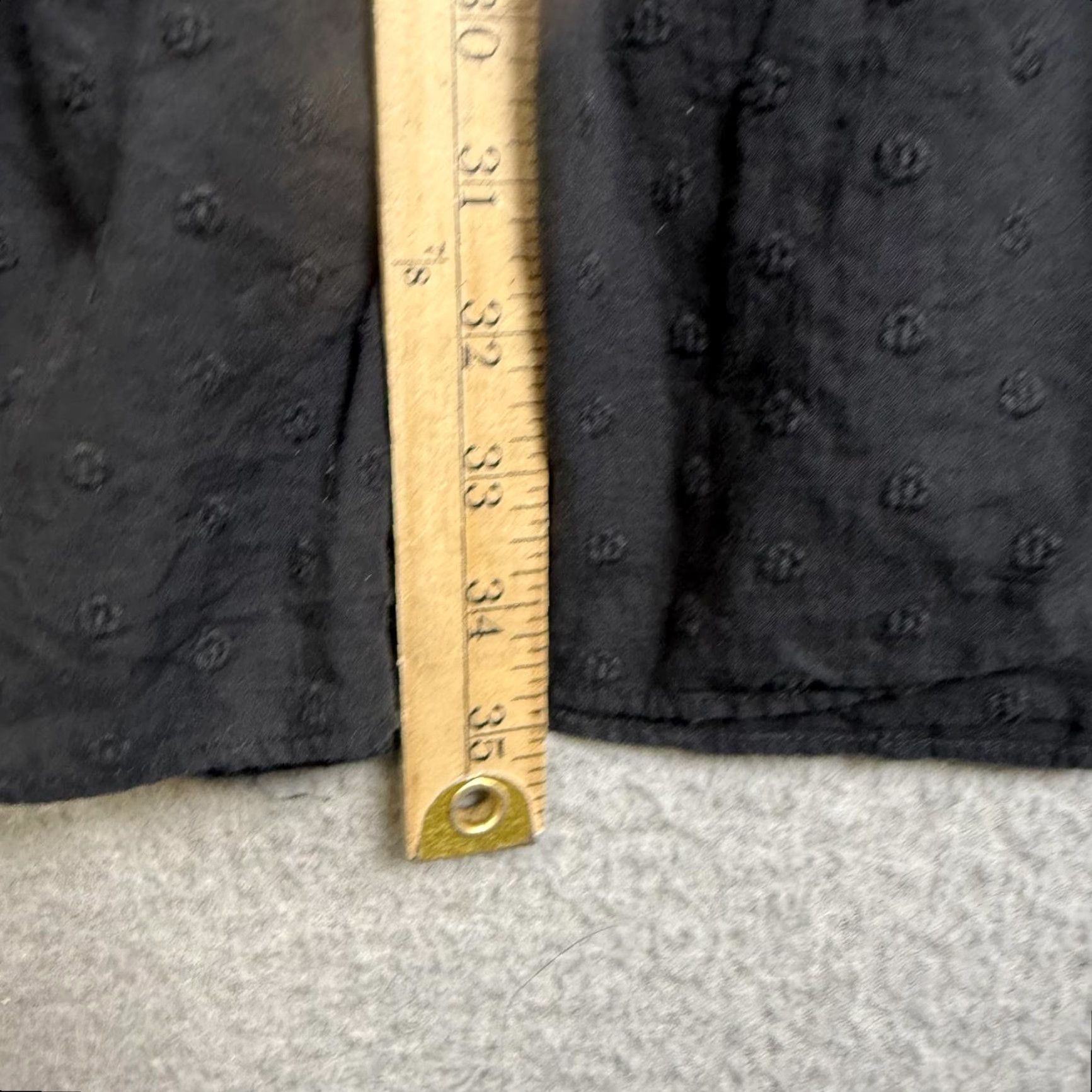 Madewell VINTAGE? Madewell Women's Embroidered Pintuck Mini Dress Black L-Size Knee Length A-Line Dress Womens Large Black Size L / US 10 / IT 46 - 5 Thumbnail