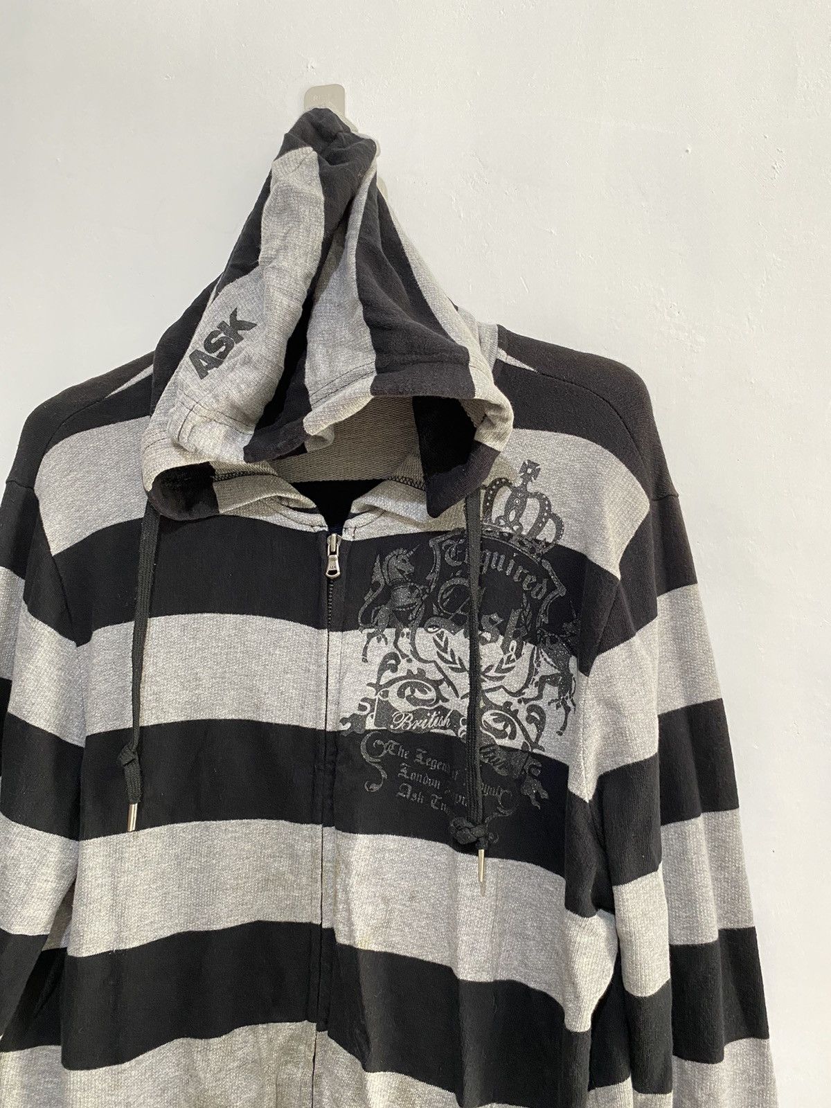 PPFM Ask Enquiered poem british culture striped zip hoodie Size US XL / EU 56 / 4 - 3 Thumbnail