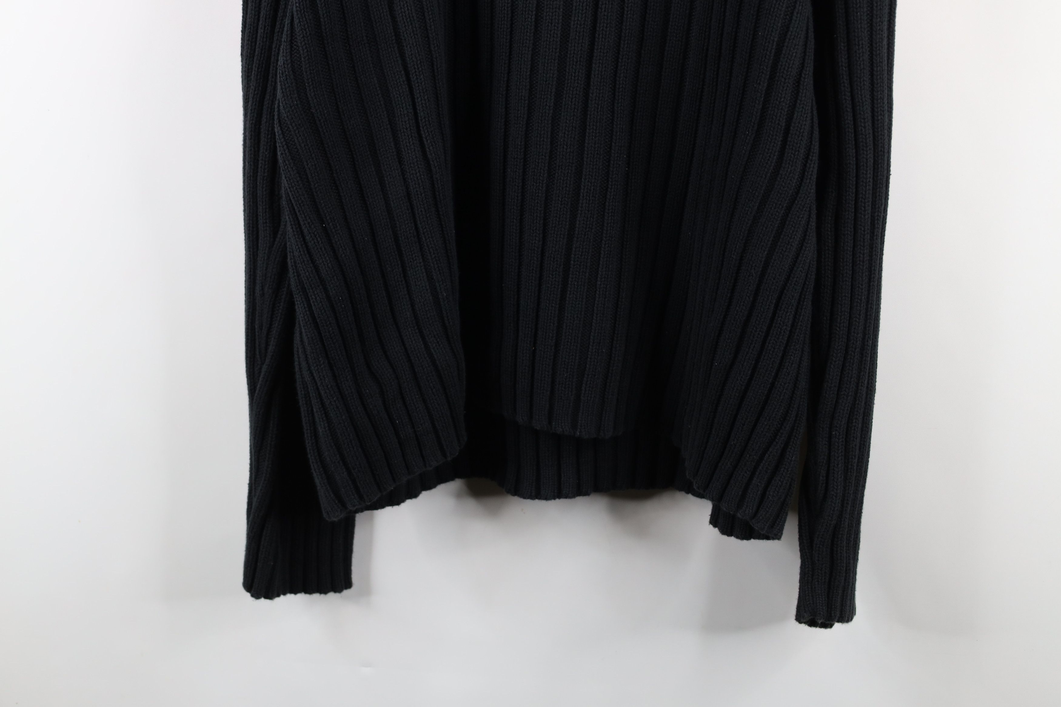 Vintage Vintage 90s Streetwear Heavyweight Ribbed Knit Sweater Black Size US XL / EU 56 / 4 - 12 Thumbnail