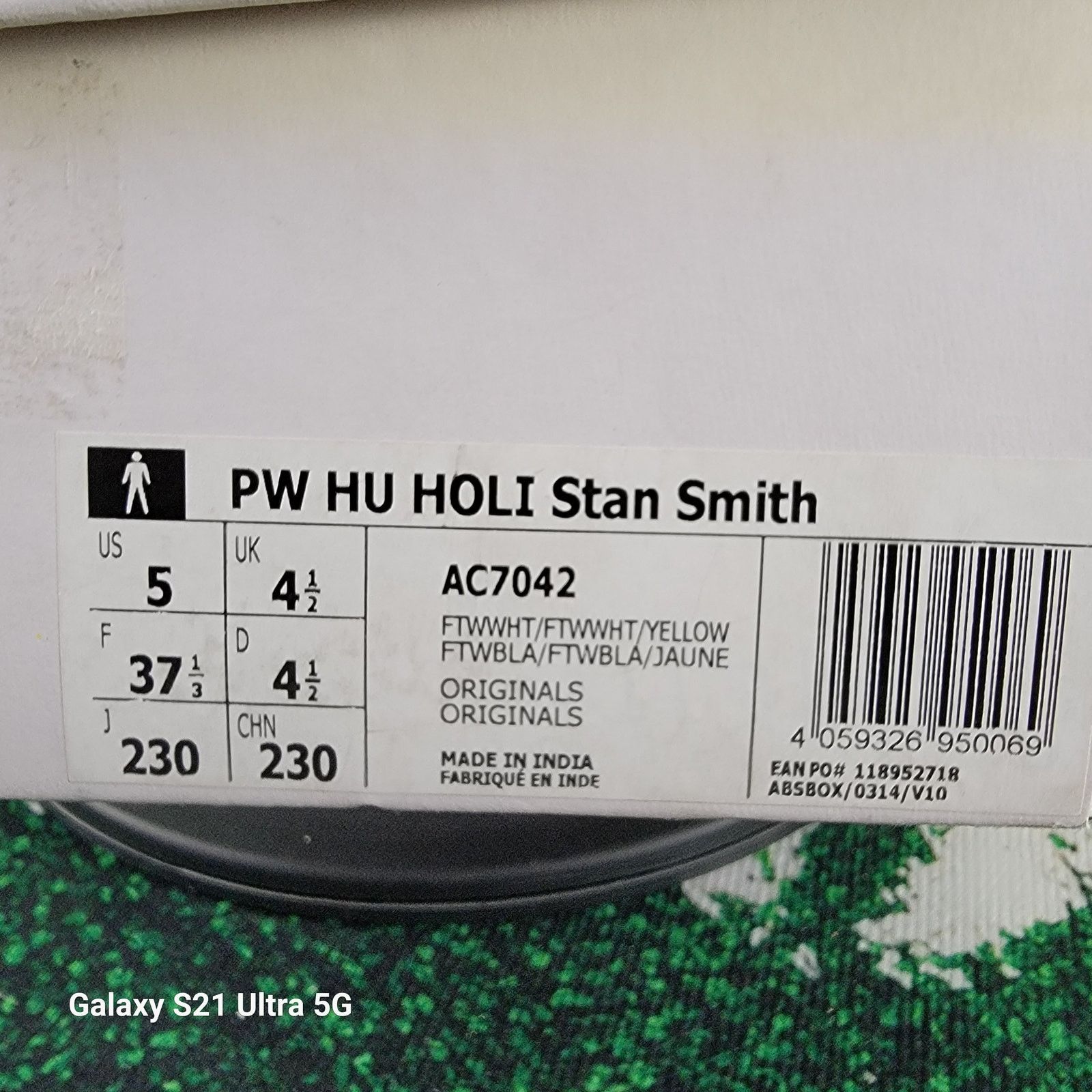Adidas Adidas Pharrell Williams HU Stan Smith Yellow Men's Sz 5 Size US 5 / EU 37 - 13 Thumbnail