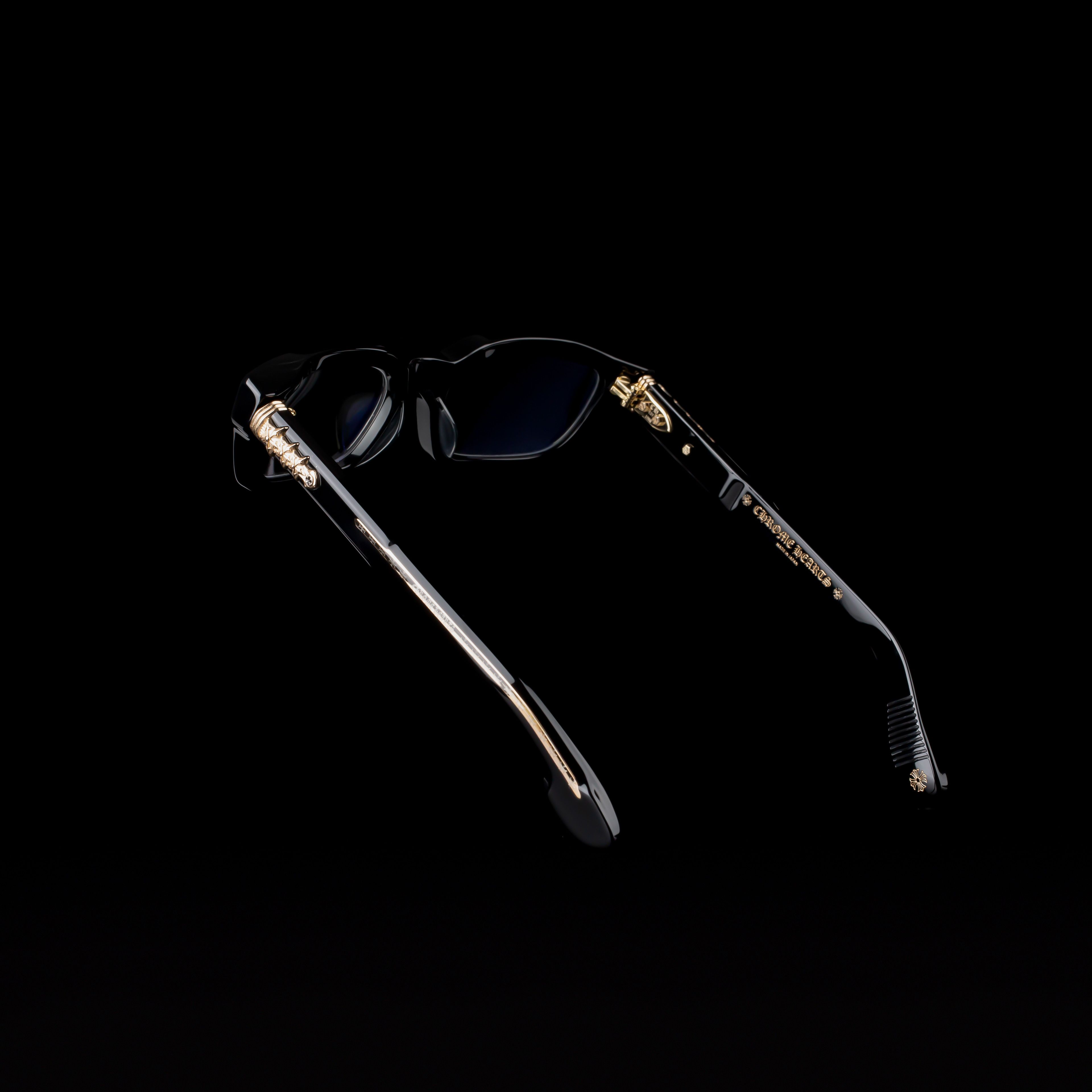 Chrome Hearts CHROME HEARTS ASSTRAORDINAIRE BLACK/ 18KGP GLASSES Size ONE SIZE - 6 Thumbnail