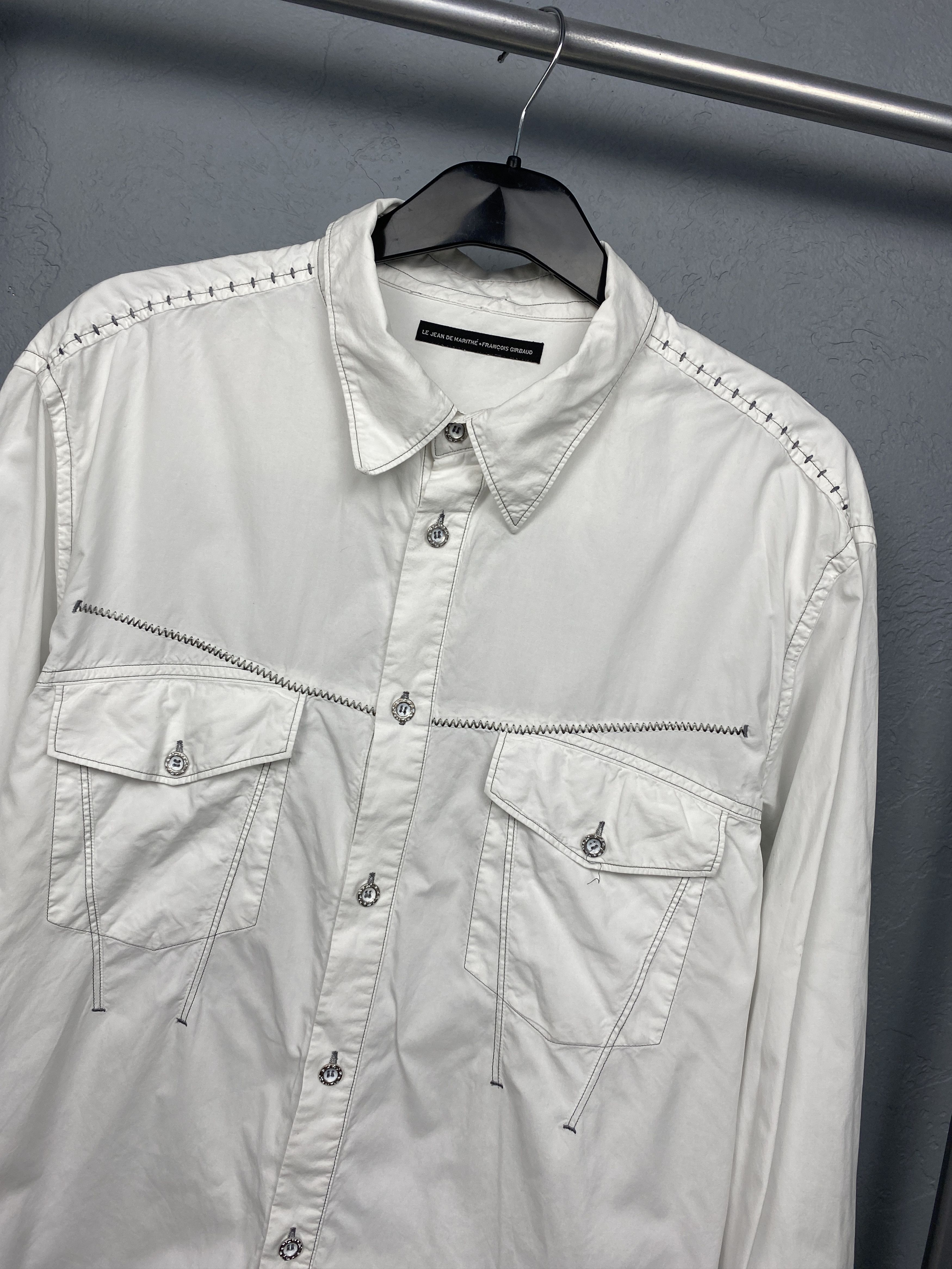 Marithe + Francois Girbaud Marithe Francois Girbaud Vintage Mens Long Sleeve Shirt Size US L / EU 52-54 / 3 - 2 Thumbnail