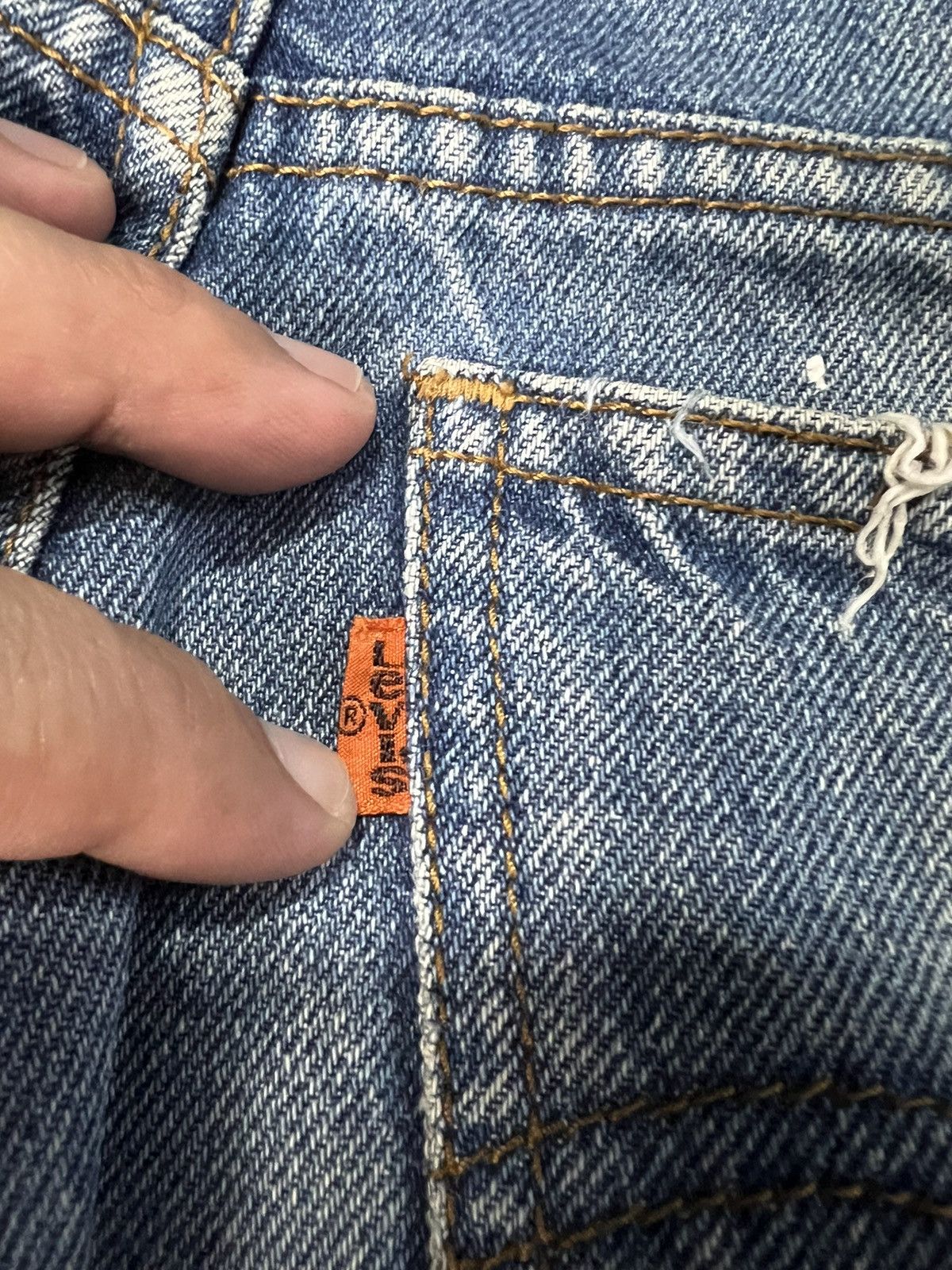 Levi's Vintage Levis 210 Orange Tag Mud Wash Distressed Jeans Size US 28 / EU 44 - 13 Thumbnail