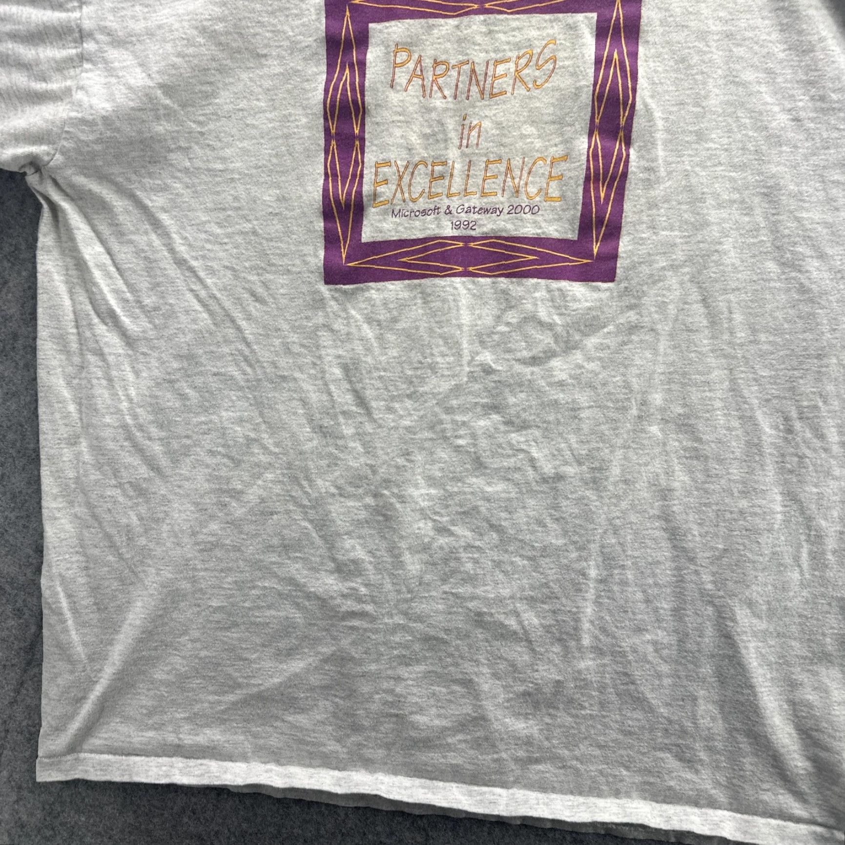 Vintage VINTAGE Microsoft Partners In Excellence T-Shirt Men Large 90s Band Promo Graphic Cotton Size US L / EU 52-54 / 3 - 4 Thumbnail