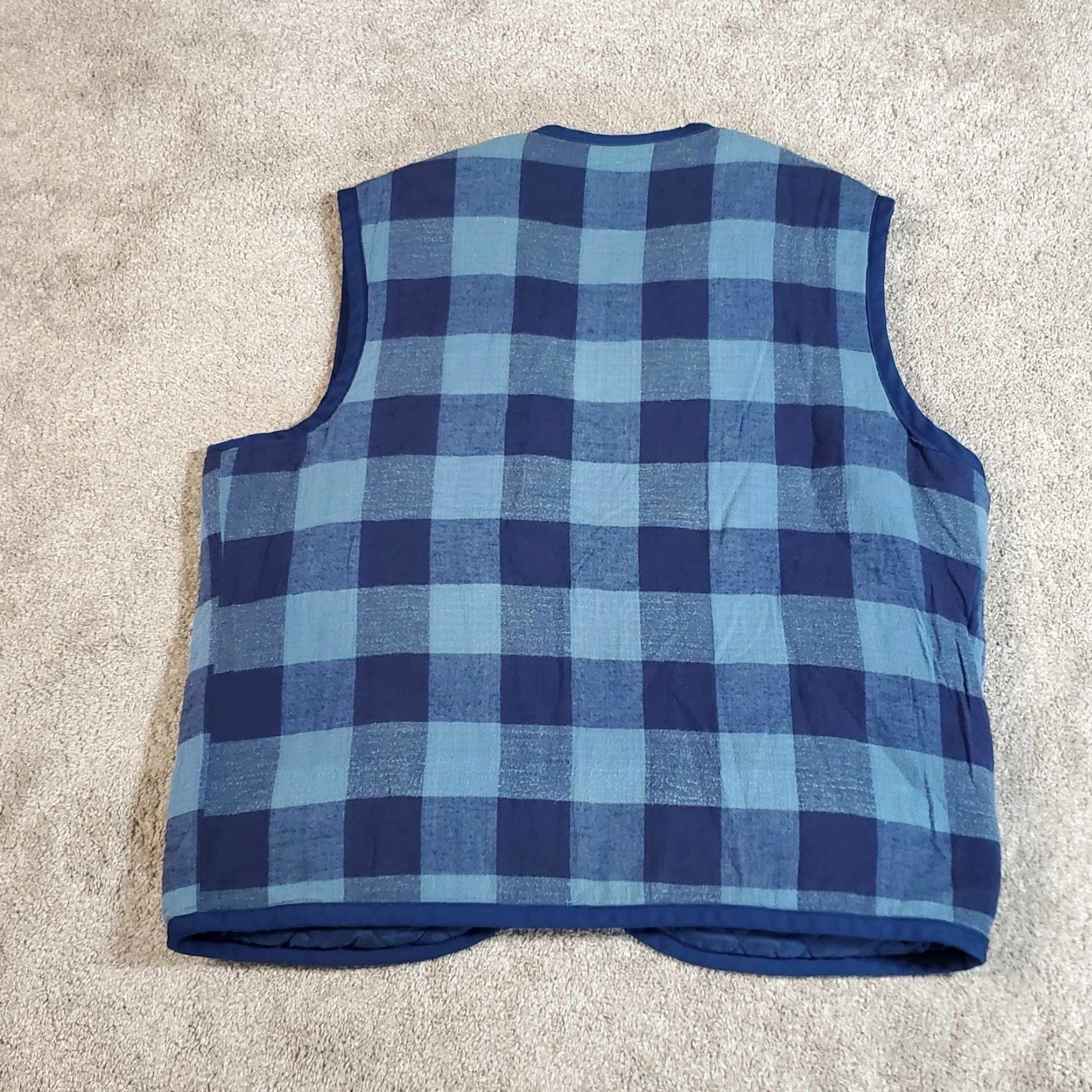Vintage VINTAGE St. John's Bay Vest Blue Tartan Plaid Quilted Vest Mens XL Size US XL / EU 56 / 4 - 6 Thumbnail