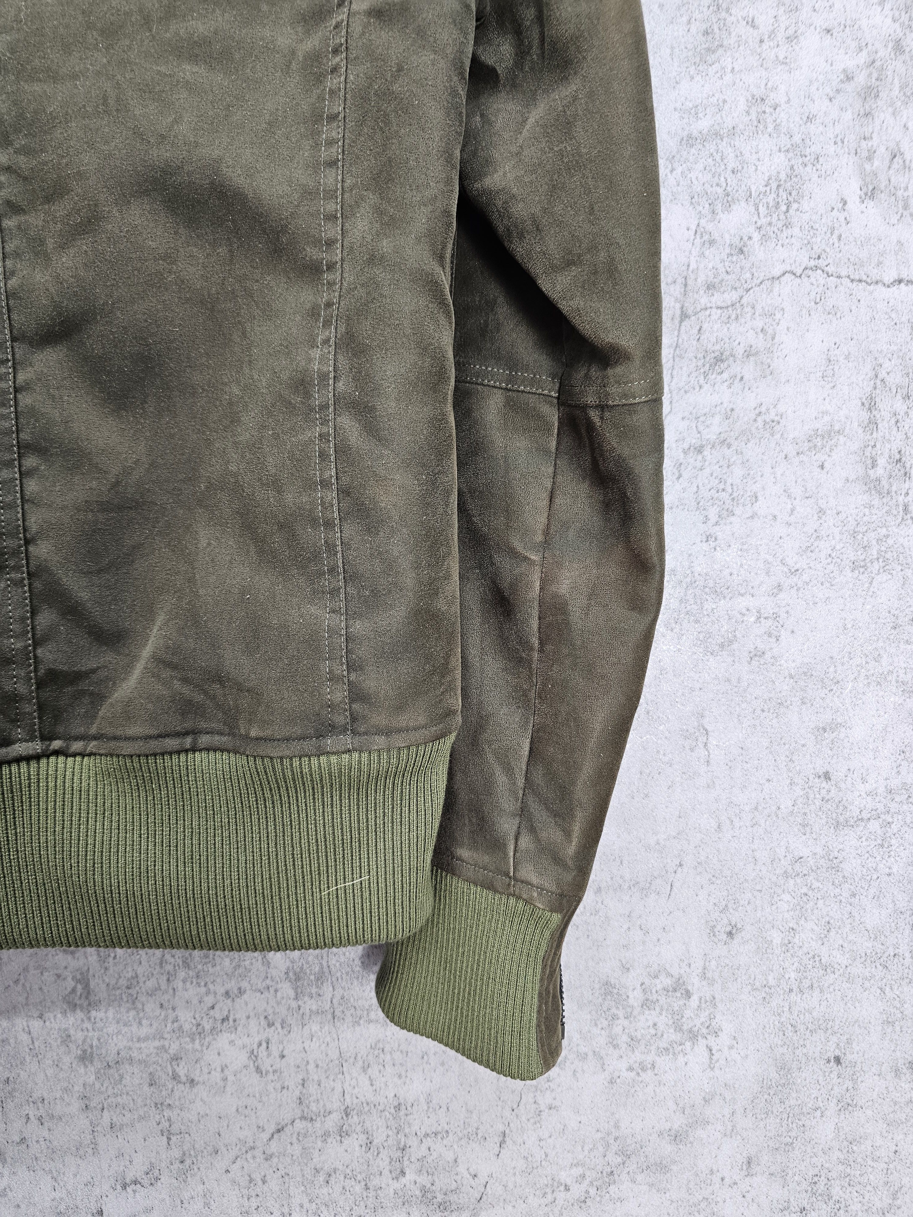 Japanese Brand × Shellac SHELLAC Riri Zipper Waxed Cotton Bomber Sherpa Jacket J0069 Size US M / EU 48-50 / 2 - 4 Thumbnail