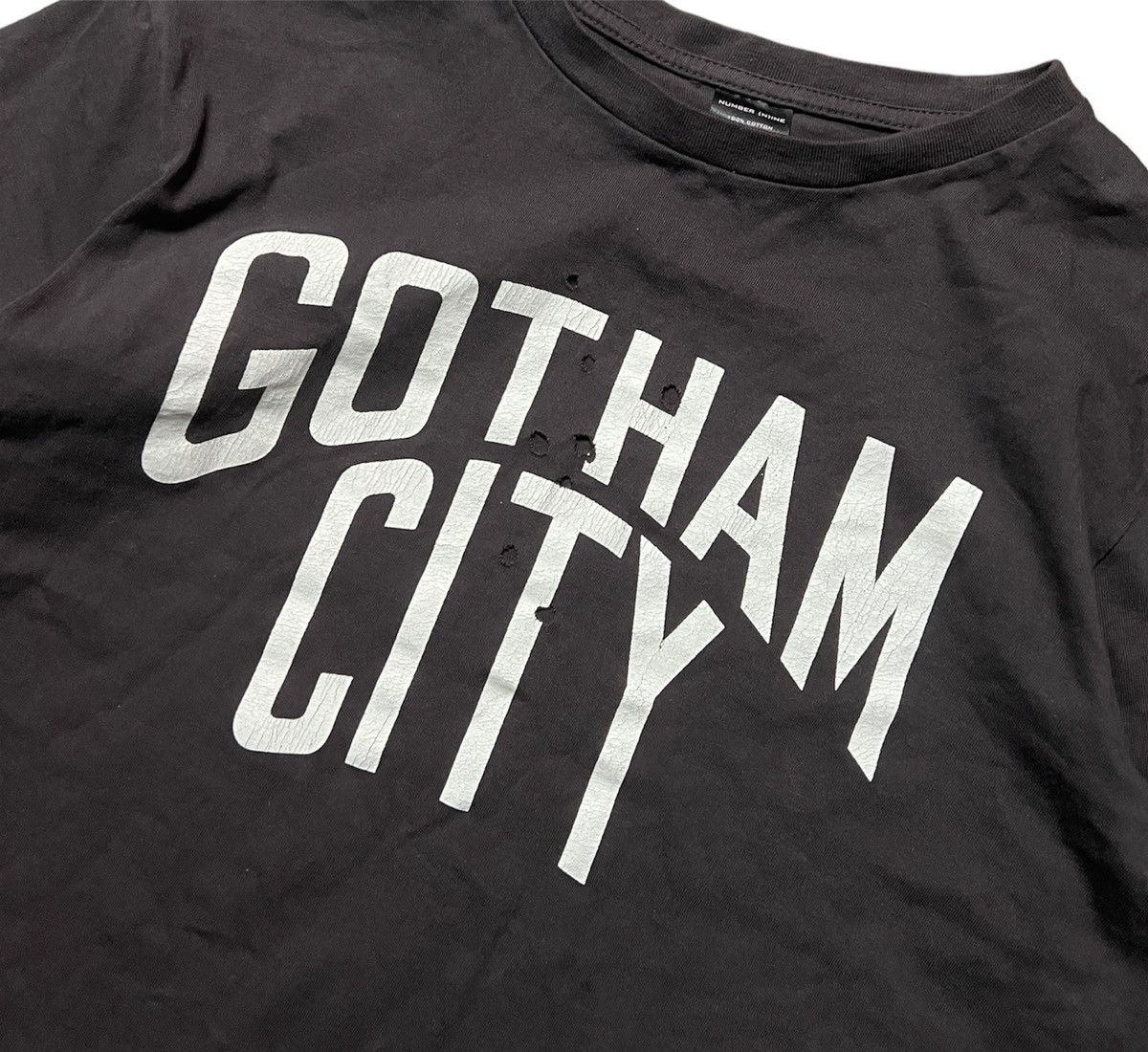 image of Number N Ine Gotham City Shotgun Tee in Grey, Men's (Size Medium)
