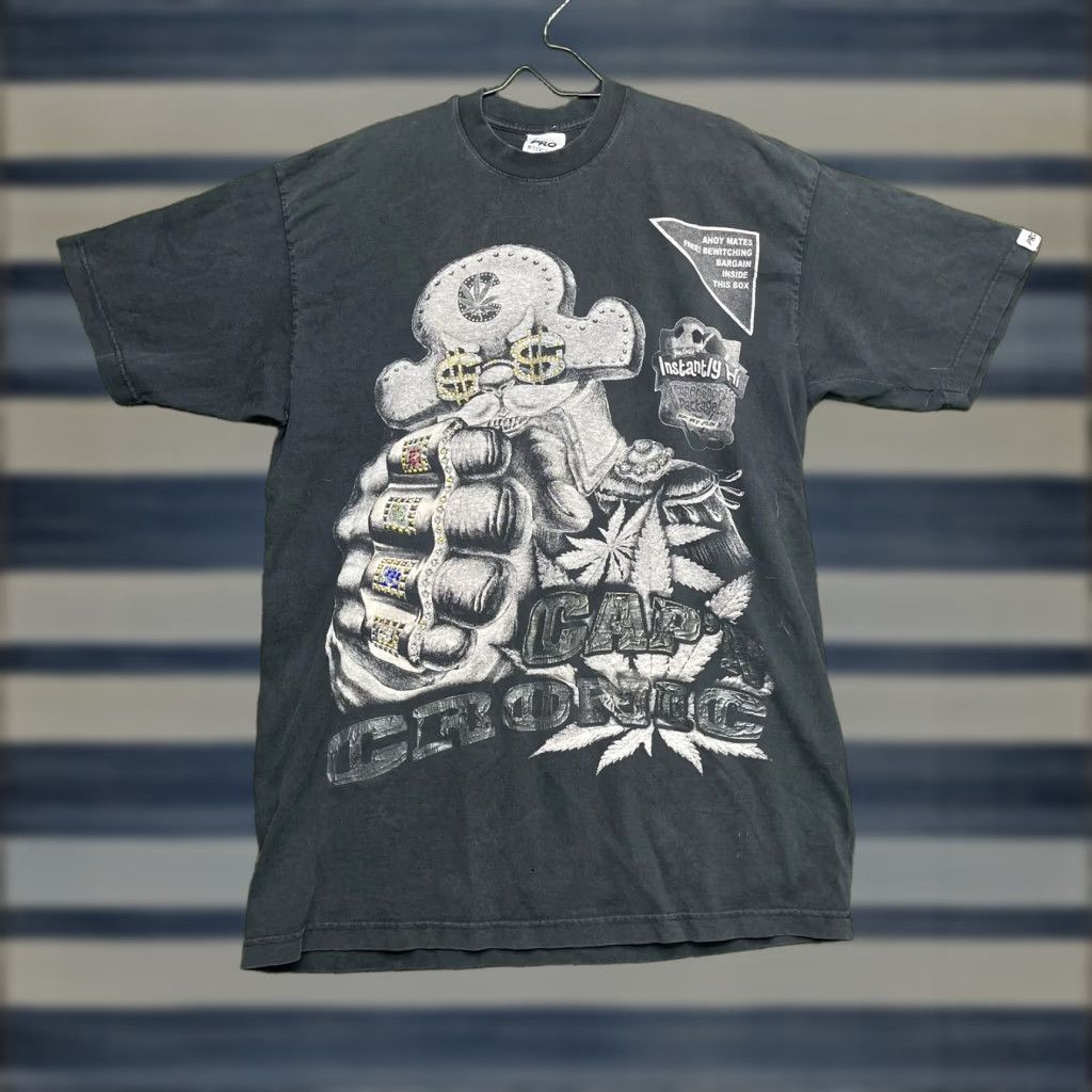 Vintage VINTAGE PRO Cap N Cronic T-Shirt Mens 2XL Black Graphic Weed Leaf Hip Hop 90s Streetwear Size US XXL / EU 58 / 5 - 1 Thumbnail