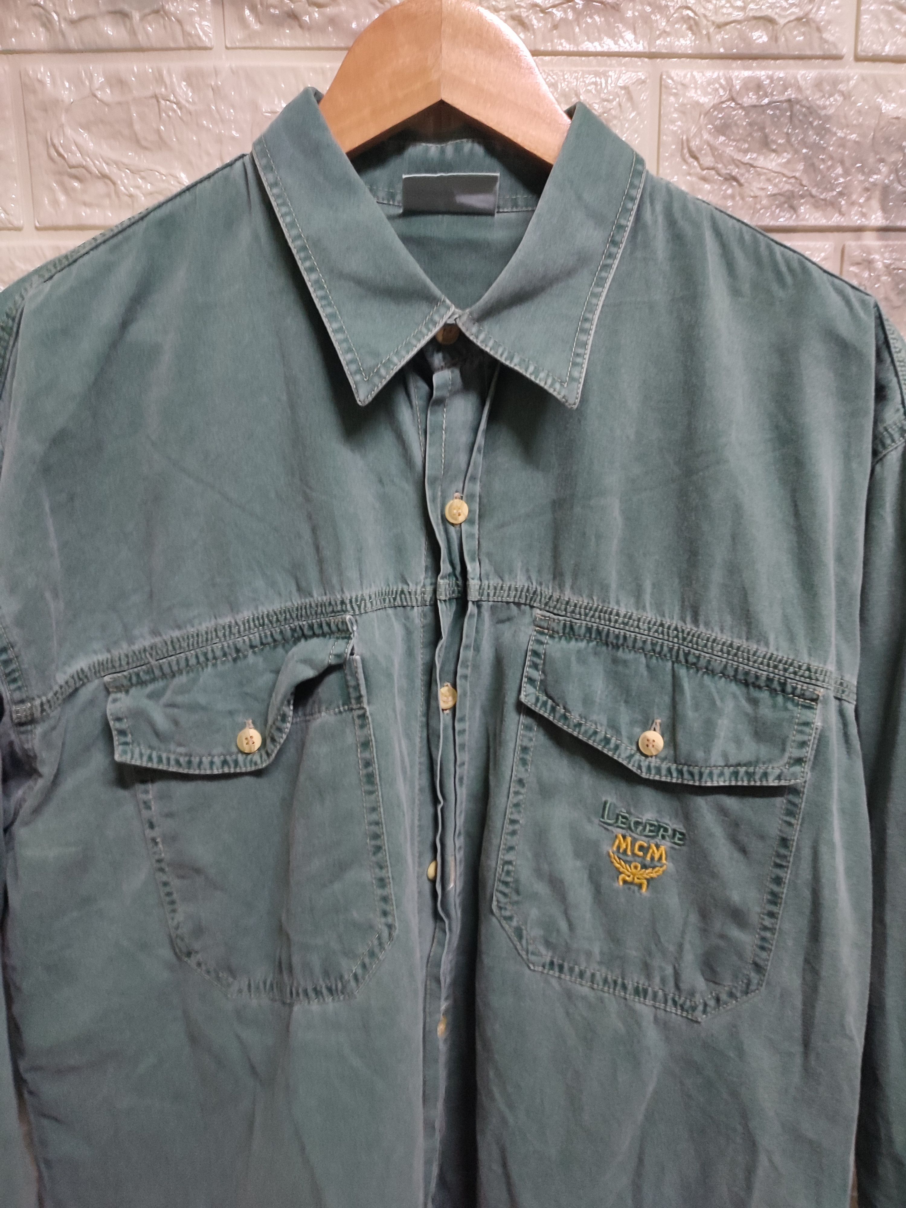 MCM VINTAGE MCM DENIM DISTRESSED SHIRTS Size US L / EU 52-54 / 3 - 7 Thumbnail