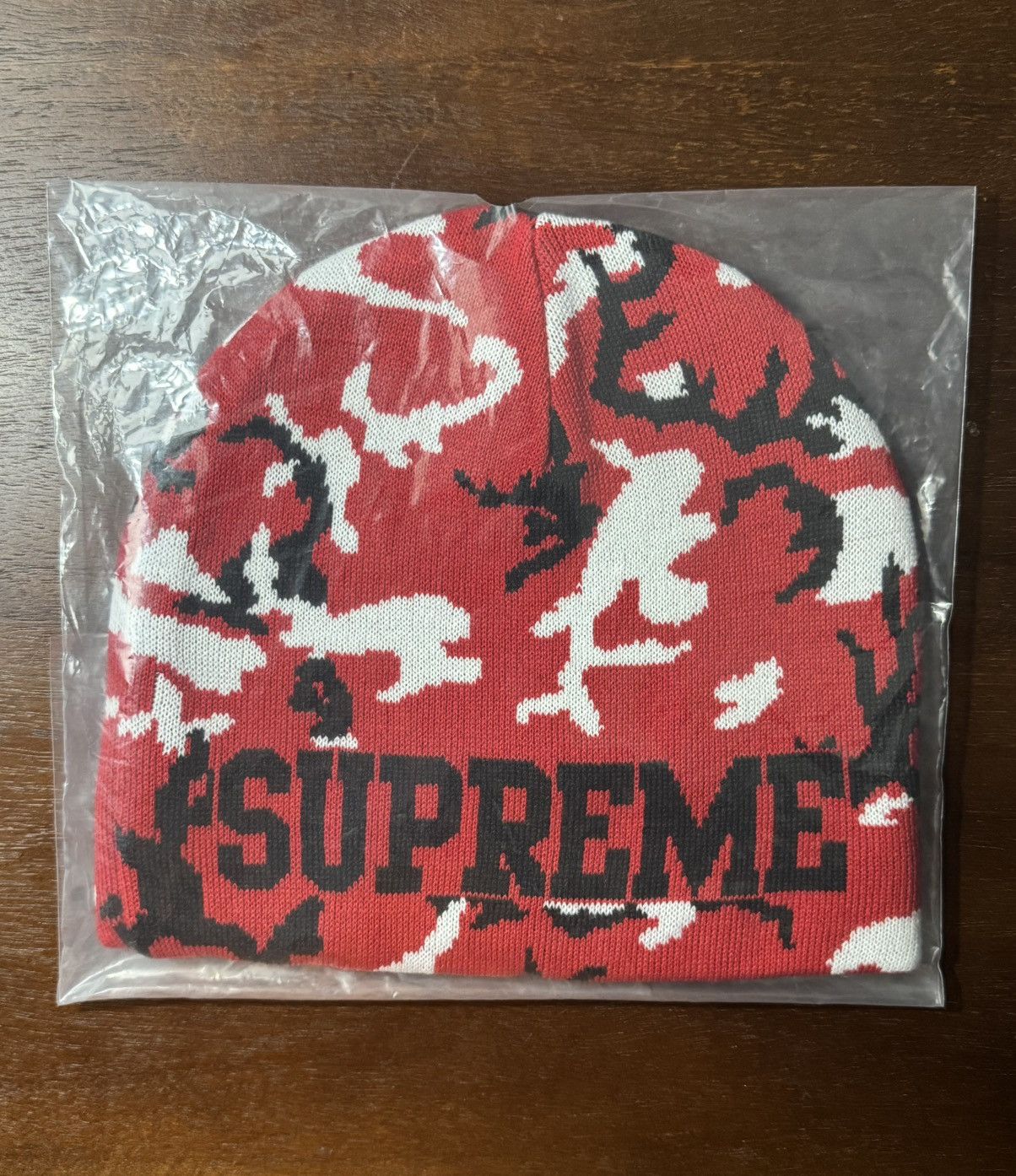 Supreme Supreme Base Layer Beanie Red Camo | Grailed