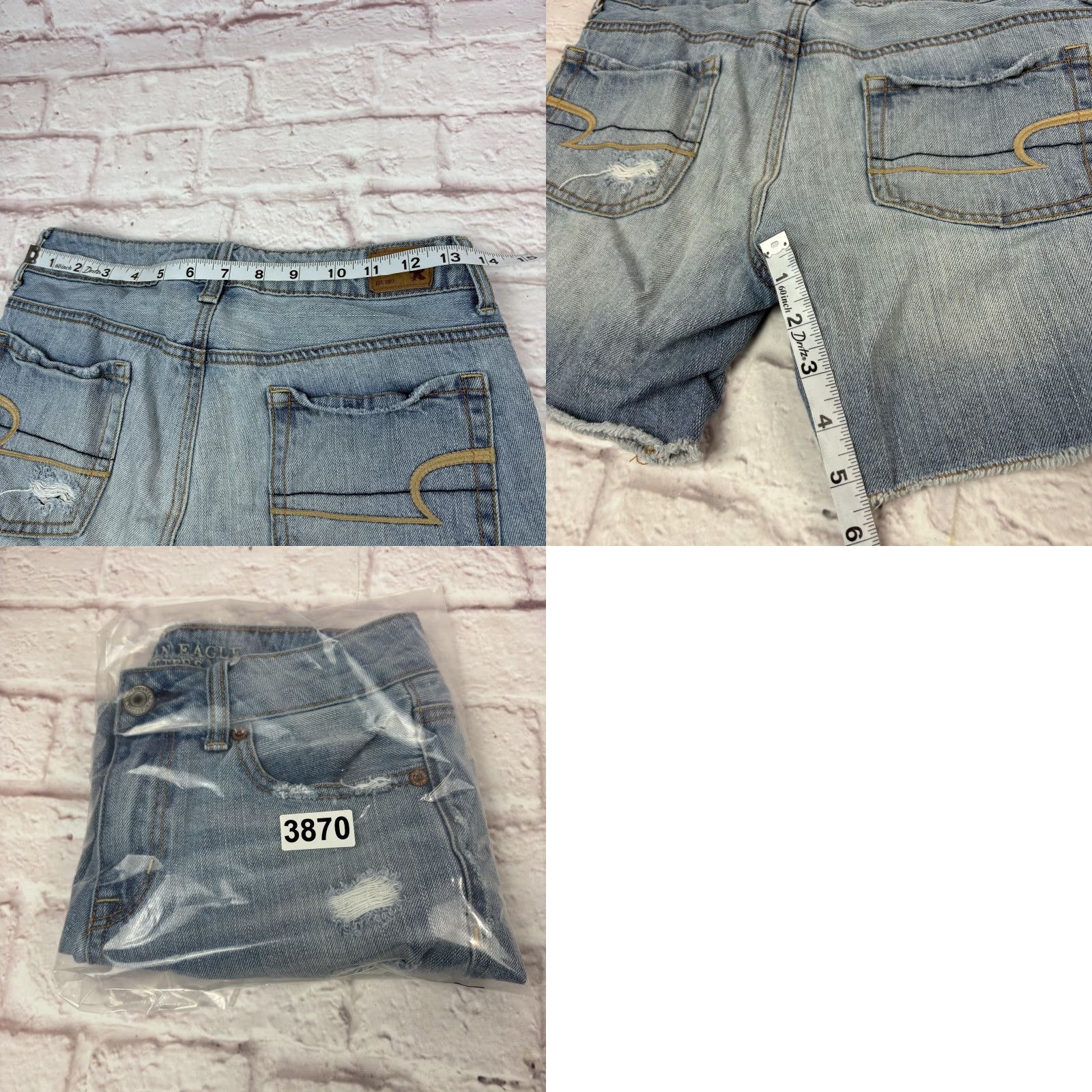 American Eagle Outfitters American Eagle Outfitters Shorts Womens 00 Blue Boy Midi Distressed Denim Cutoff Size 24" / US 00 / IT 34 - 9 Thumbnail