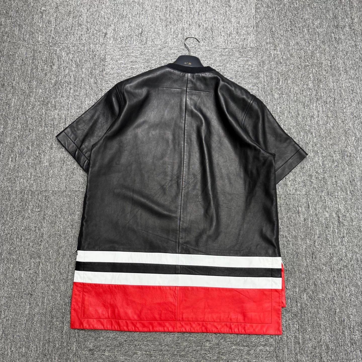 Givenchy Givenchy Color Block Leather Short Sleeve Top. Size US M / EU 48-50 / 2 - 2 Thumbnail
