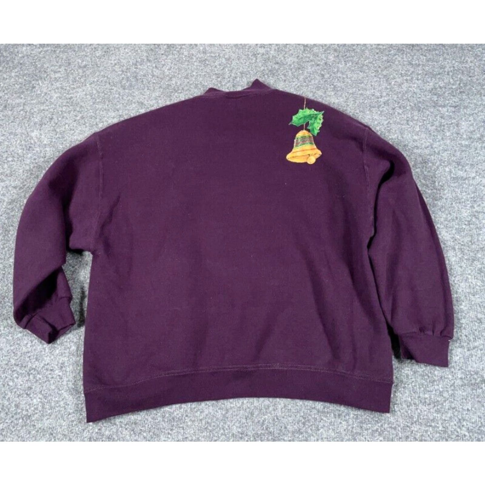 Vintage VINTAGE Chic Sweatshirt Large Purple Christmas Tree Mock Neck Holiday Grandma Women's Size L / US 10 / IT 46 - 2 Thumbnail