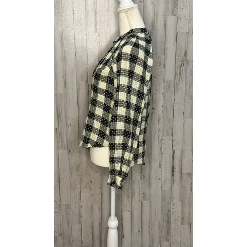 Anthropologie Anthropologie Pilcro Women's Plaid Button-Up Shirt Black Size S / US 4 / IT 40 - 5 Thumbnail