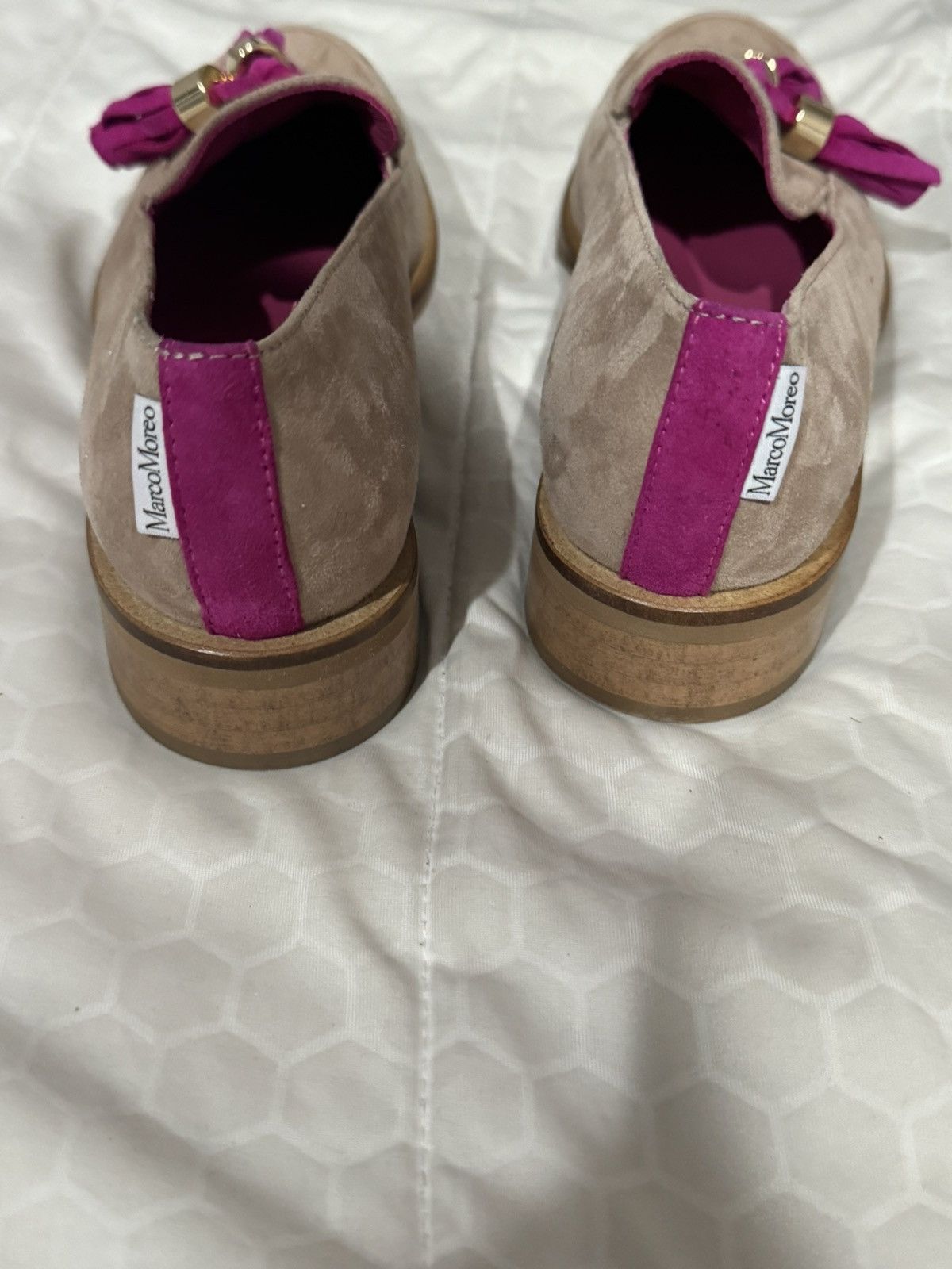 Other Marco Moreo Loafers Tan Canvas and Fuschia Size US 5 / IT 35 - 3 Thumbnail