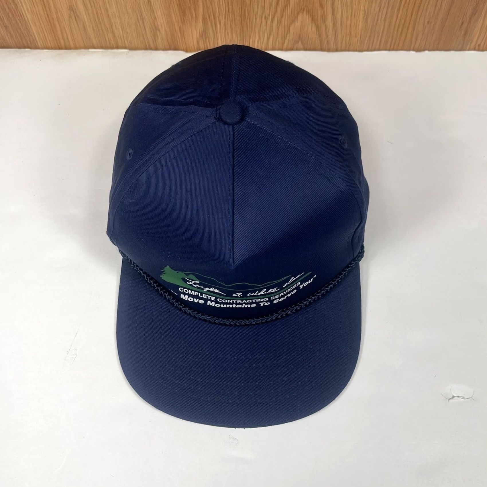 Roper VINTAGE Complete Contracting Services Adjustable Snapback Rope Trucker Hat Cap Men Black Blue Cotton Cap Hat Trucker Mens Adjustable Rope Cap Size ONE SIZE - 2 Thumbnail