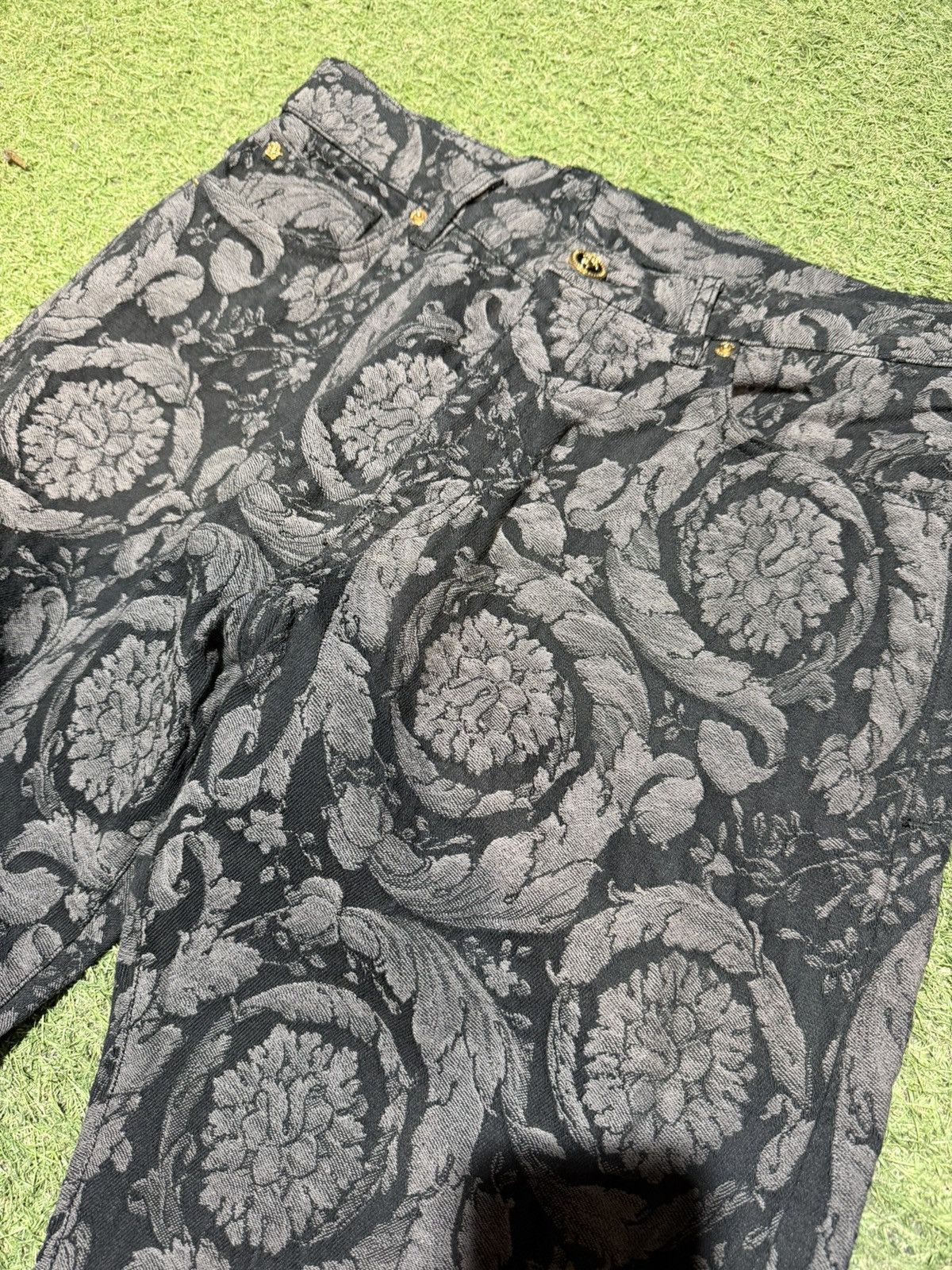 Versace VERSACE Barocco Silhouette Patterned Jeans Size US 32 / EU 48 - 3 Thumbnail