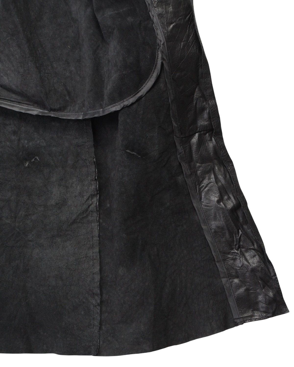 Marni SS2009 MARNI BLACK CRINKLED LEATHER COAT Size S / US 4 / IT 40 - 10 Thumbnail