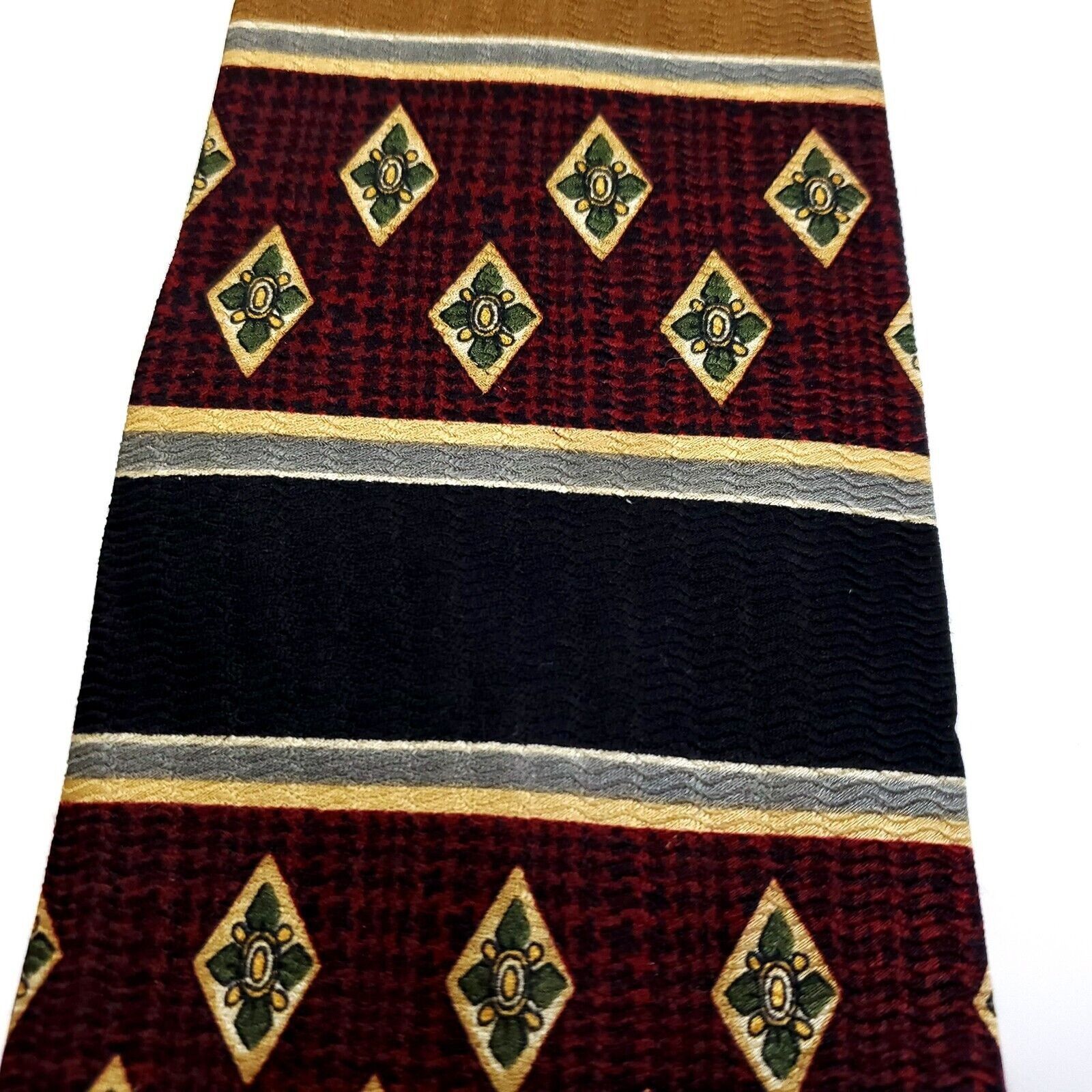 Perry Ellis Perry Ellis Portfolio Maroon Red Tan Black Abstract Print Wi Size ONE SIZE - 3 Thumbnail