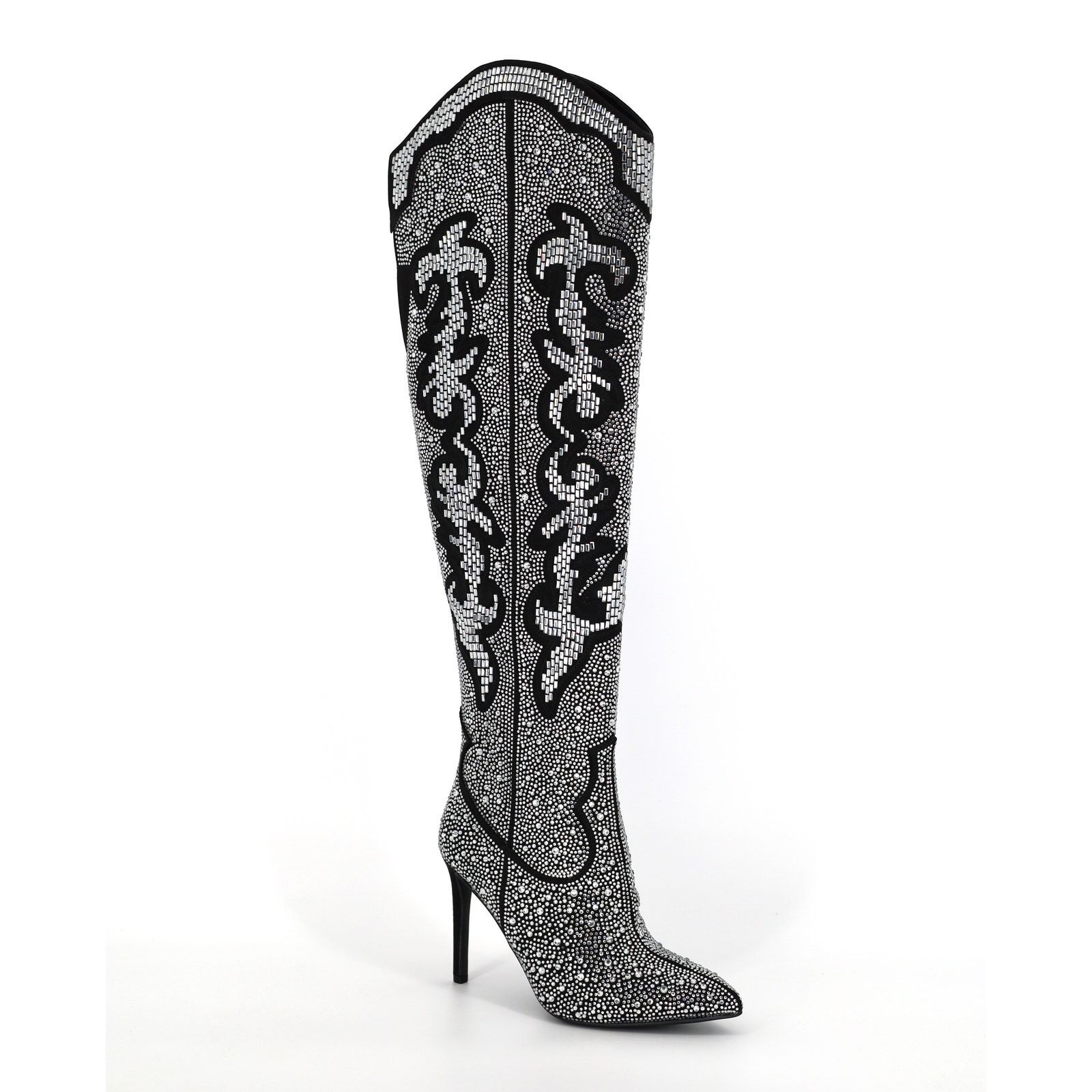 The Unbranded Brand I.N.C. Int Concepts Women Crystal Over-the-knee Boots 5.5M Size US 5.5 / IT 35.5 - 1 Thumbnail