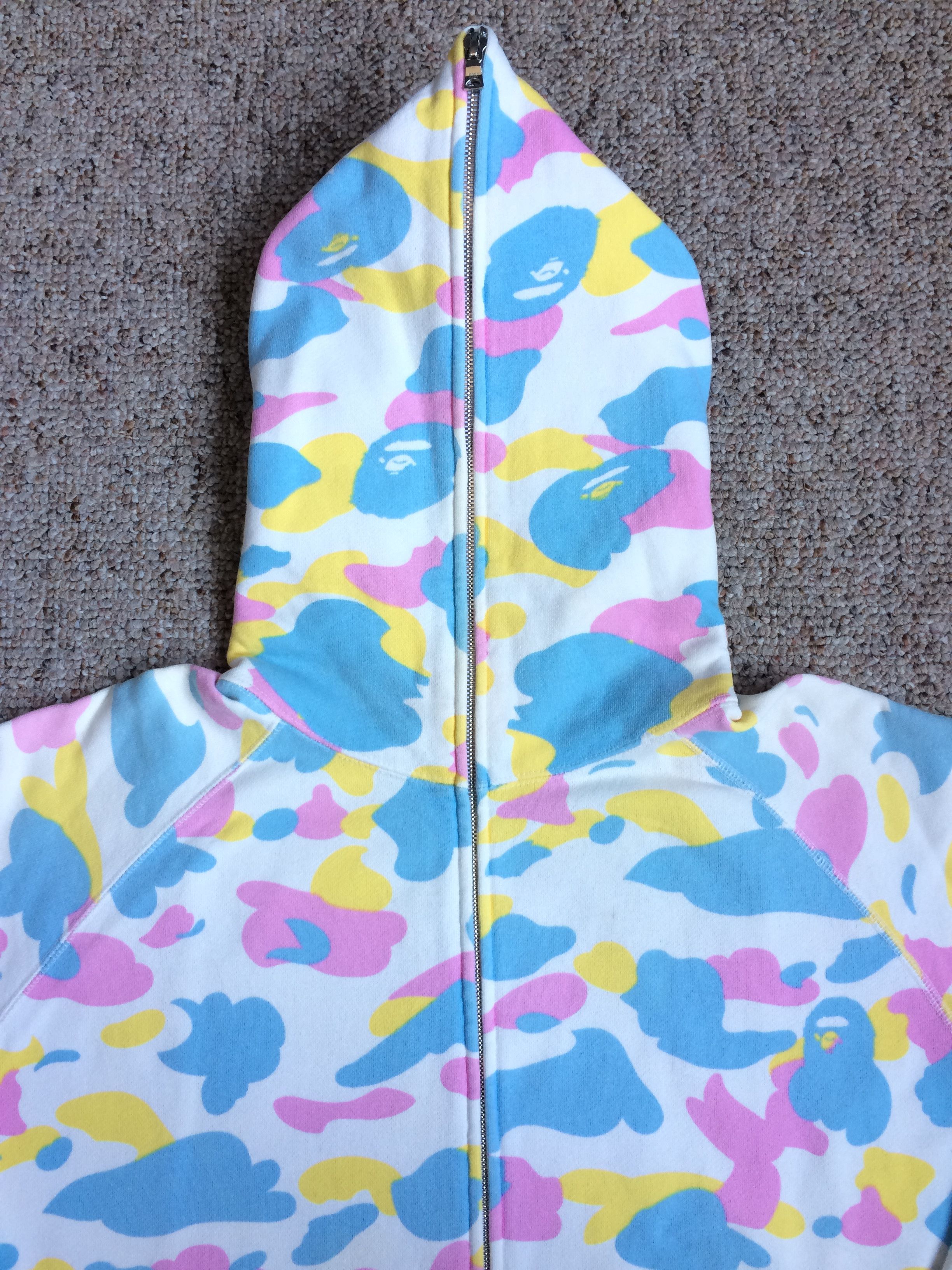 Bape OG Bape Cotton Candy Camo Full Zip Hoodie Size US L / EU 52-54 / 3 - 2 Thumbnail
