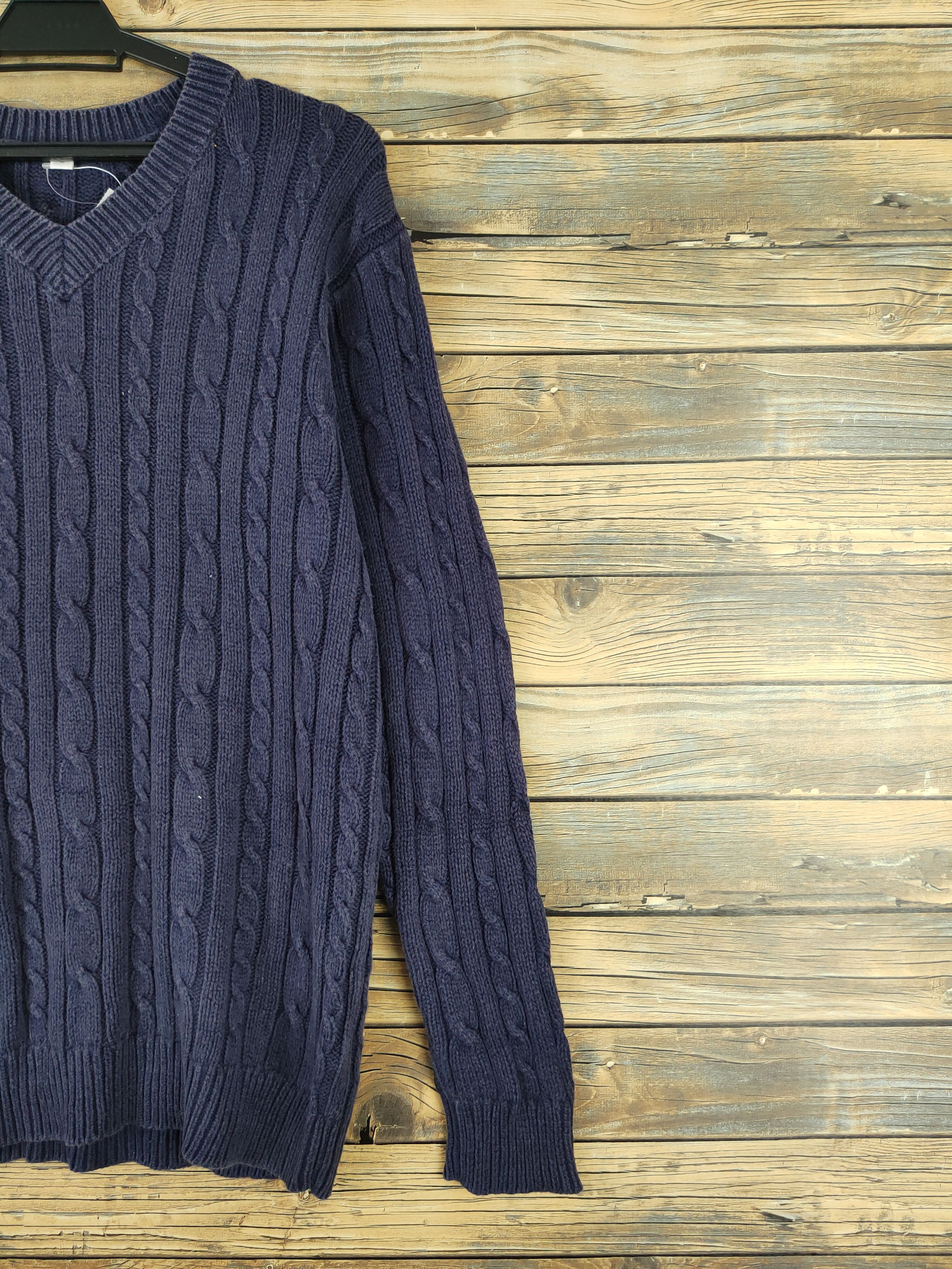 Aran Isles Knitwear × Japanese Brand × Vintage Japanese Brand Navy Faded Knitwear Sweatshirts #W1006 Size US M / EU 48-50 / 2 - 5 Thumbnail