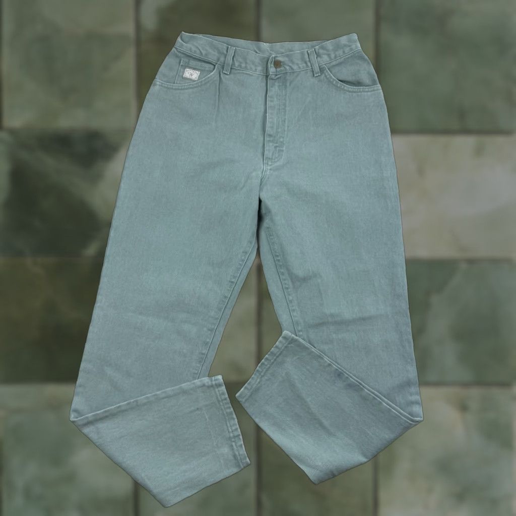 Wrangler VINTAGE Wrangler Jeans Womens 14 Seaform Green Western Mom Jeans High Rise 90s Size 36" / US 14 / IT 50 - 1 Thumbnail