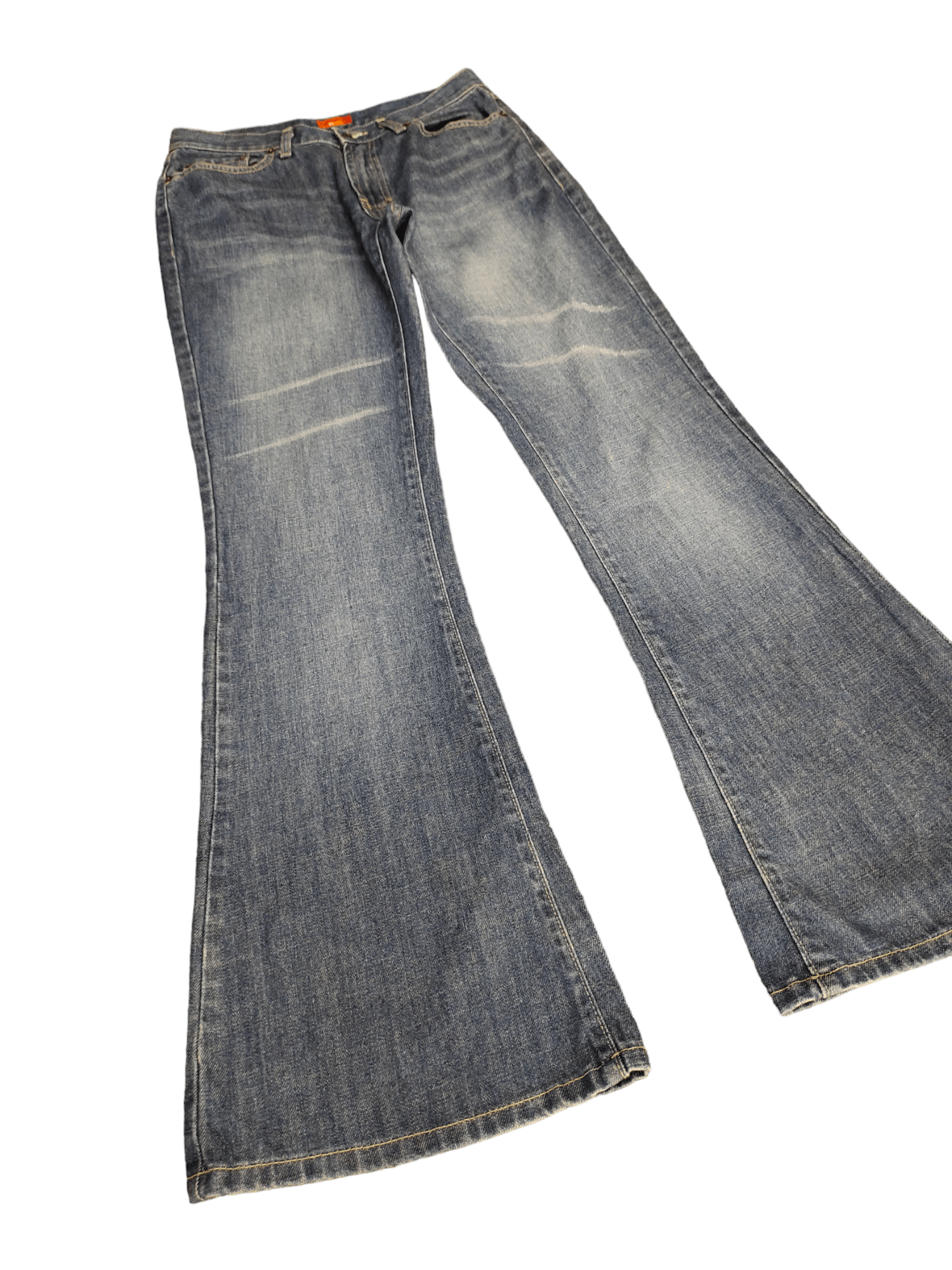 If Six Was Nine Flare Jeans Fishbone Faded Boot Cut Bell Bottom Size US 28 / EU 44 - 3 Thumbnail