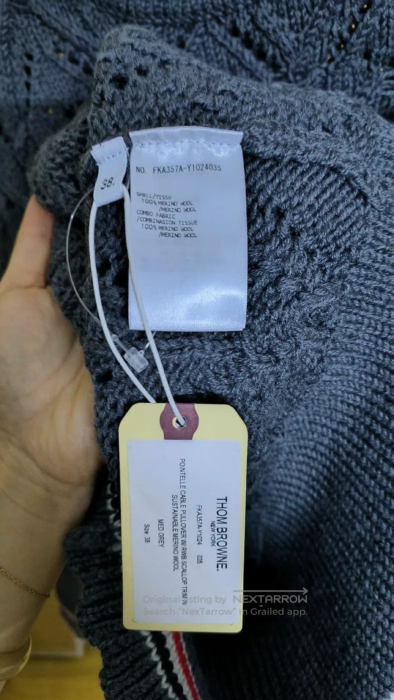 Thom Browne Thom Browne Dark Gray Knit Open-Back Sweater Size XS / US 0-2 / IT 36-38 - 4 Thumbnail