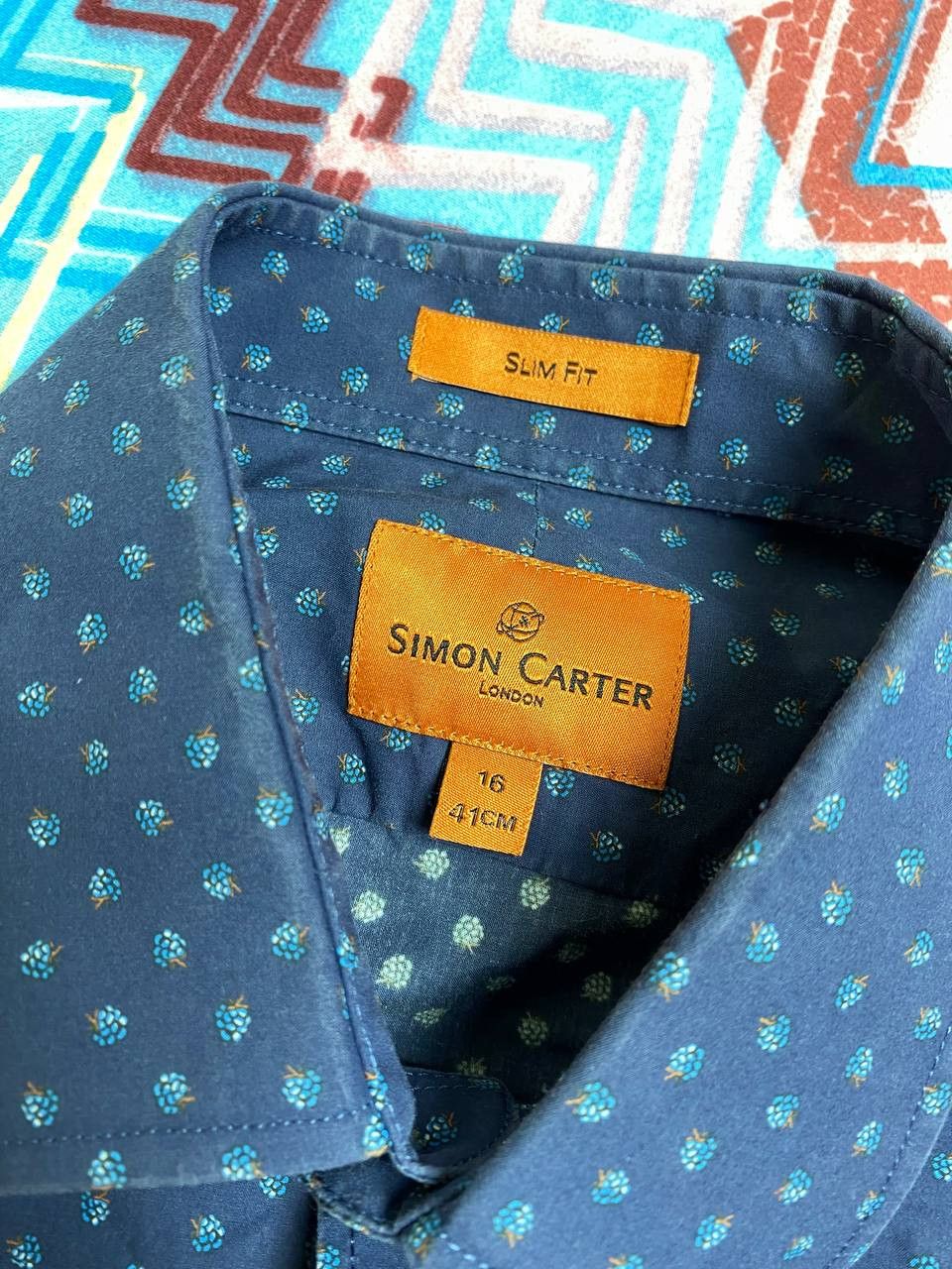 Simon Carter × Vintage Simon Carter Cotton Long Sleeve Shirt Print Size US L / EU 52-54 / 3 - 2 Thumbnail