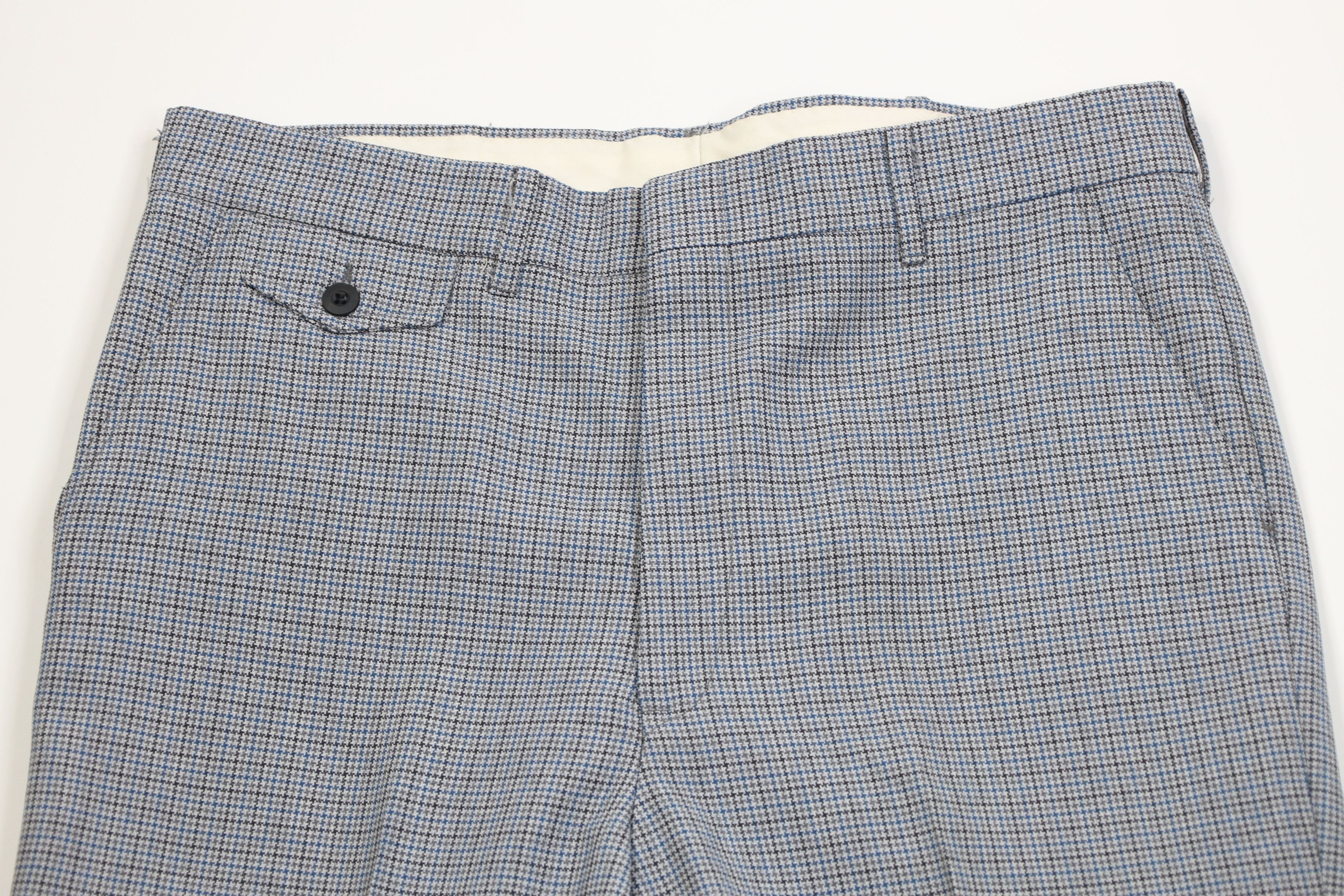 Vintage Vintage 70s Knit Flared Wide Leg Chino Pants Houndstooth USA Size US 34 / EU 50 - 2 Thumbnail
