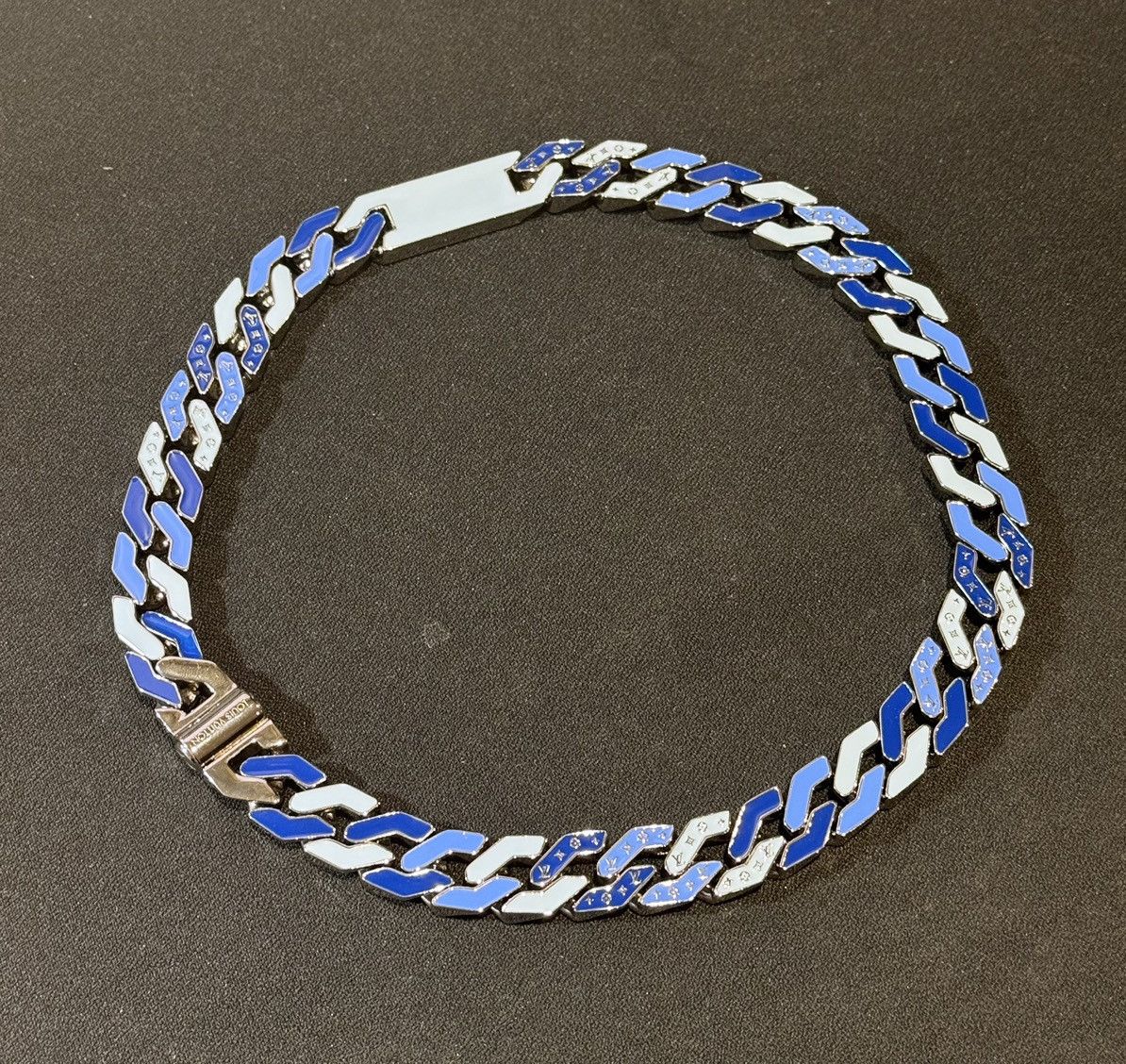Louis Vuitton Louis Vuitton Cuban Chain Necklace, Blue Size ONE SIZE - 4 Thumbnail
