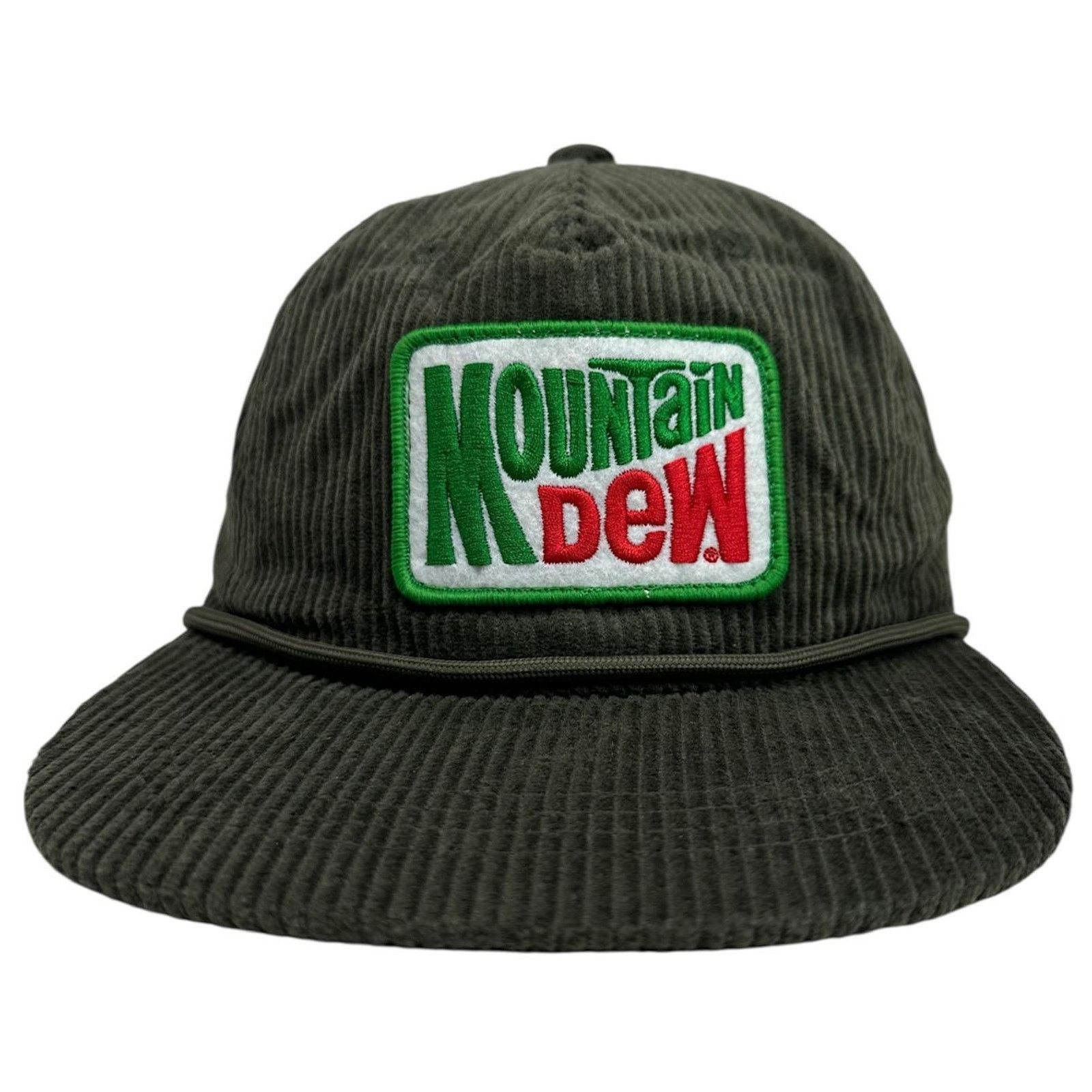 Mountain Dew Mountain Dew Snapback Hat Embroidered Vintage Logo Corduroy Size ONE SIZE - 2 Thumbnail