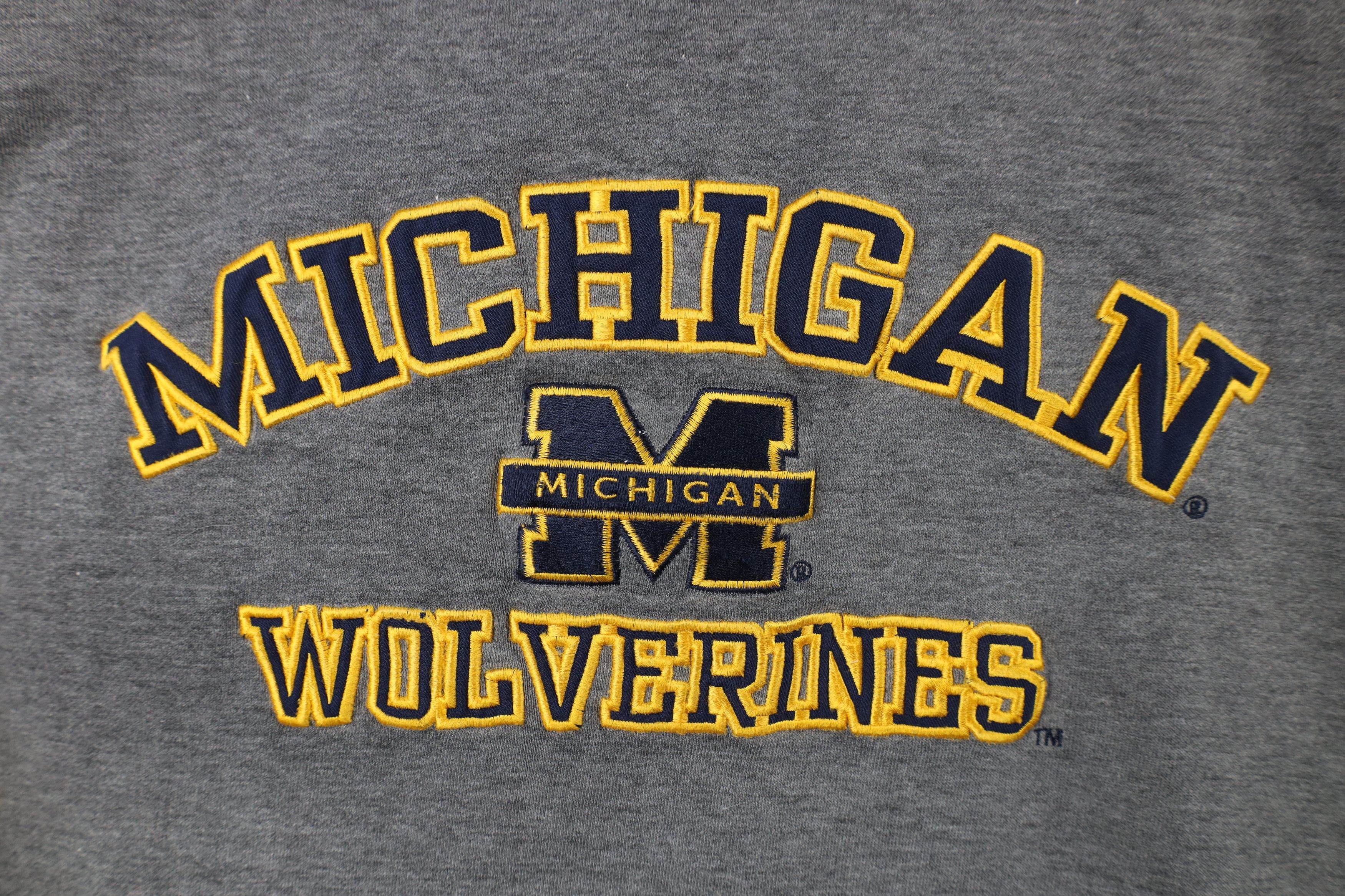 Vintage Vintage 90s Spell Heavyweight University of Michigan Hoodie Size US XL / EU 56 / 4 - 5 Thumbnail
