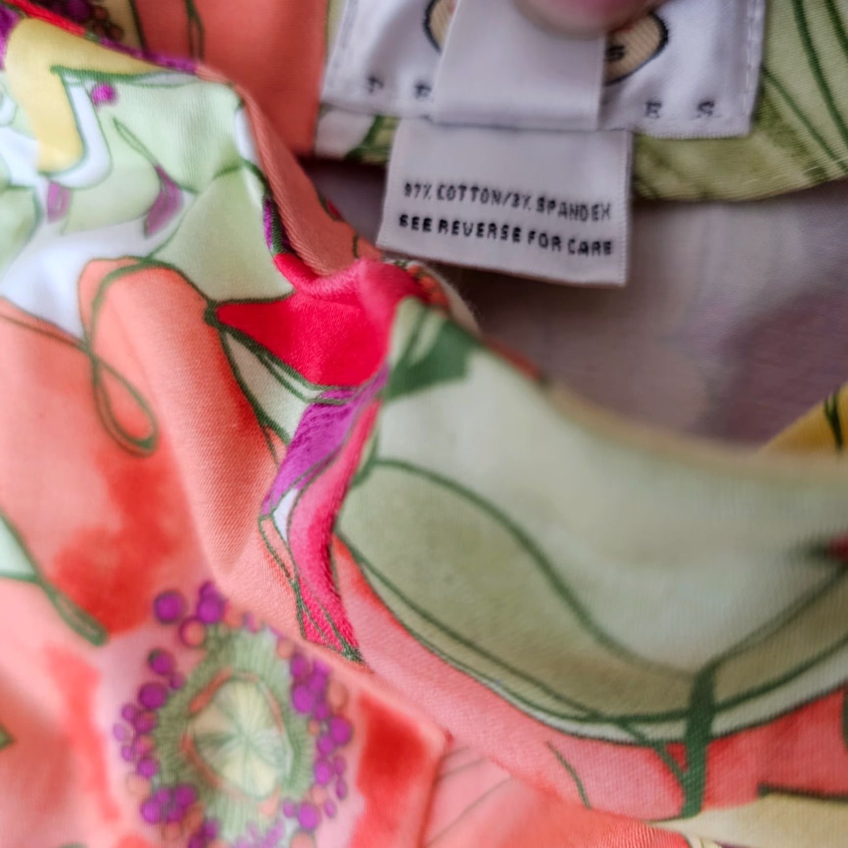 Talbots Talbot Talbots Petite Women Pants Green Floral Pattern Crop Side Zipper Pull On Size 4 Size 27" / US 4 / IT 40 - 3 Thumbnail