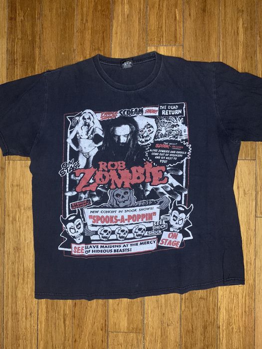 Gildan Rob Zombie Graphic Tee Shirt It's A Deadly Nightmare! Vintage Y2K Size XL