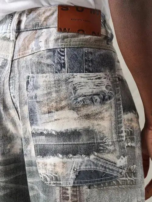 Jean Retro multi-pocket workwear wide-leg floor-length jeans Size US 34 / EU 50 - 5 Thumbnail