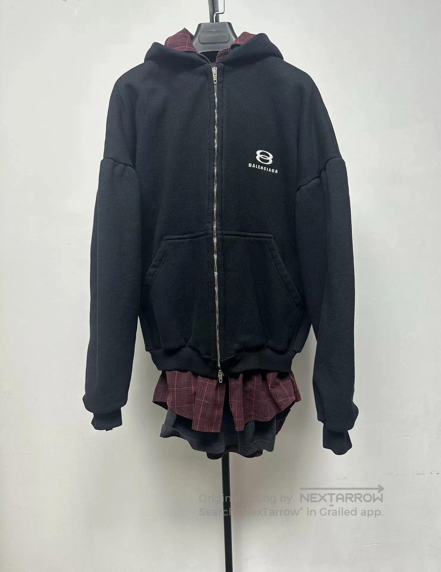 Balenciaga Balenciaga Logo Print Hooded Jacket. Size US S / EU 44-46 / 1 - 1 Thumbnail