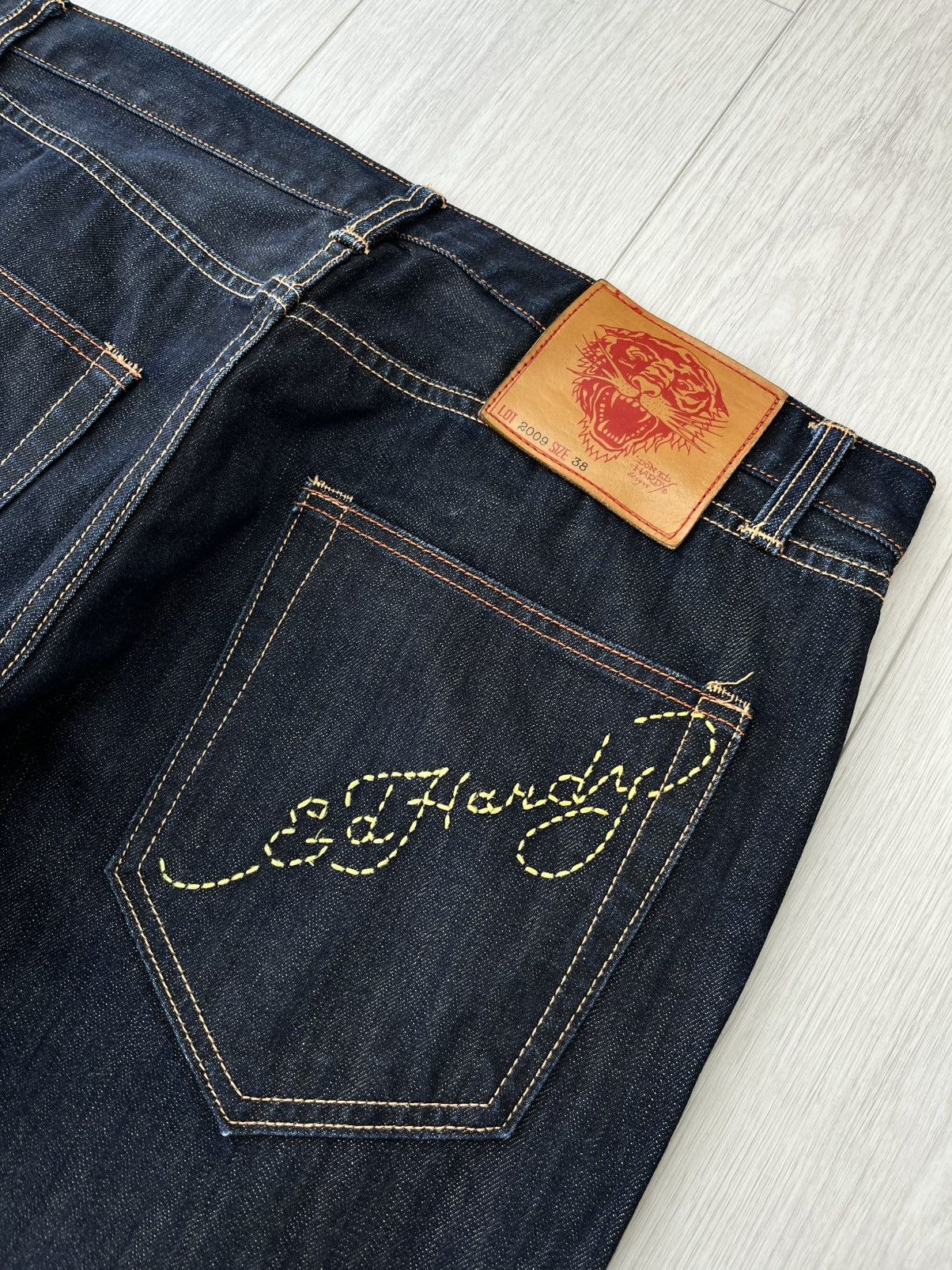 Christian Audigier 2009 Ed Hardy By Christian Audigier Jeans Selvedge Denim Y2K Size US 38 / EU 54 - 5 Thumbnail