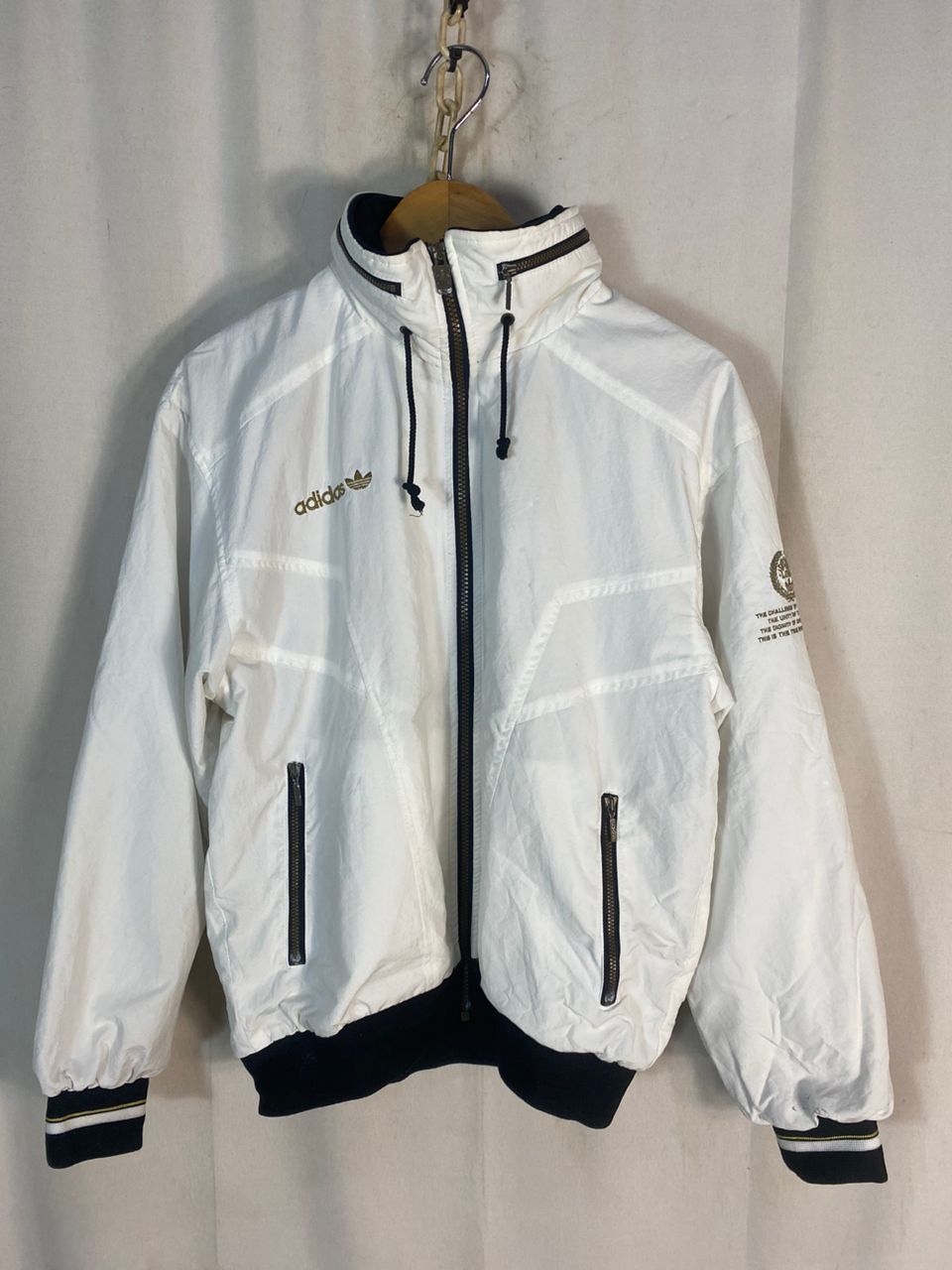 Adidas × Vintage Vintage adidas windbreaker jacket hidden hoodie Size US M / EU 48-50 / 2 - 17 Thumbnail