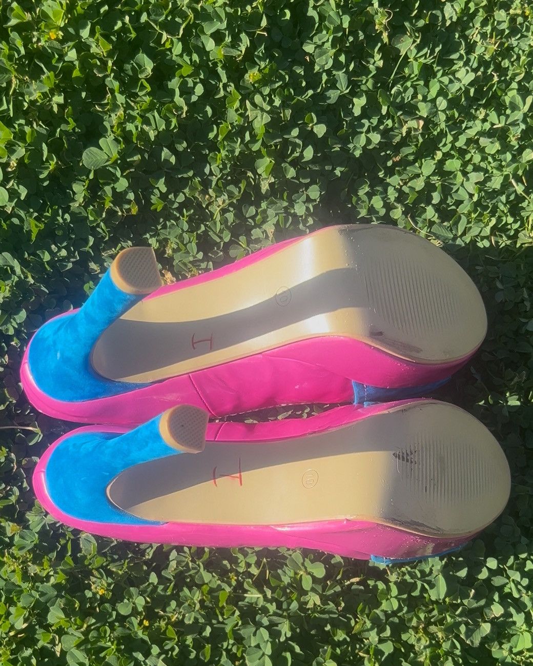 Other Rick Bella Vibrant Pink & Blue Bow Platform Pumps Size US 10 / IT 40 - 4 Thumbnail