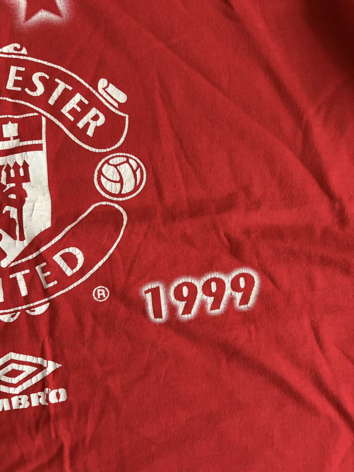 Umbro Vintage 1999 Umbro Manchester United Champions Of Europe Tee Size US M / EU 48-50 / 2 - 4 Thumbnail